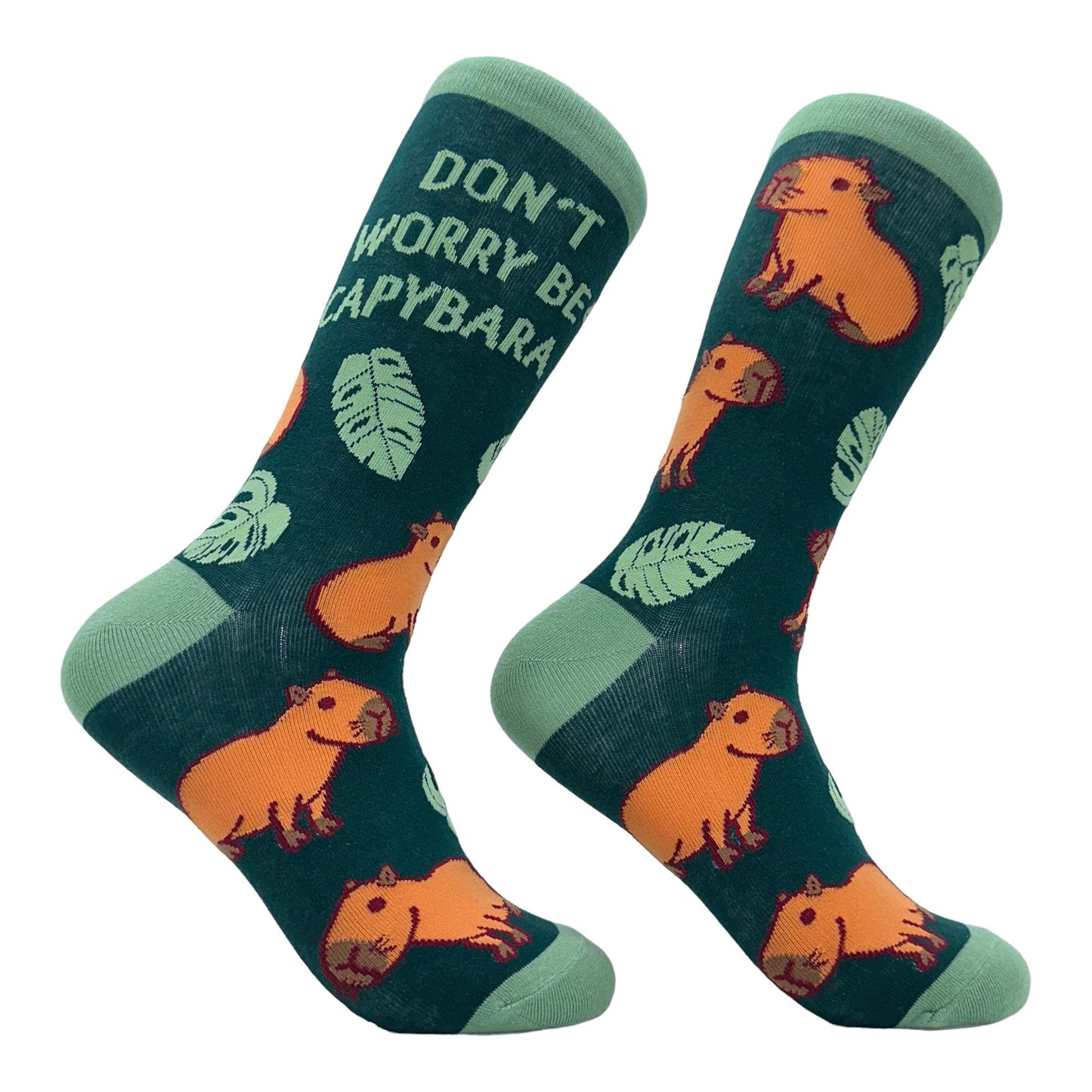 Don39t Worry Be Capybara Socks Womens Forest Socks Cute Womens Socks Novelty Socks Don39t Worry About It Capybara Socks Funny Socks Graphic Tee – Soft Feel · High-Quality Print