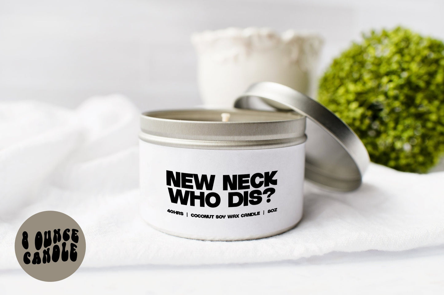 New Neck Job Neck Lift Surgery Candle Gifts Tin Coconut Soy Wax Scented Aromatherapy Vanilla Coffee Home Office Decor Graphic Tee – Fan Favorite · Trending Graphic Apparel