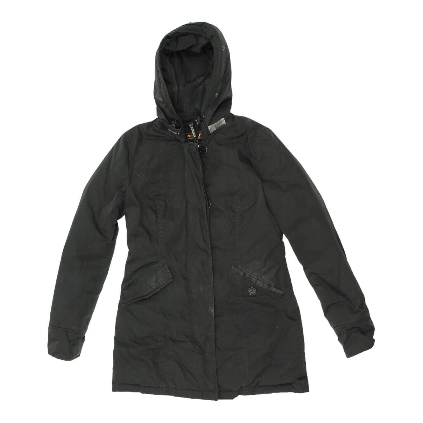 Woolrich Womens Black Zip Up Padded Coat Vintage High End Designer Hooded VTG Graphic Tee – Easygoing Wear · High-Quality Print