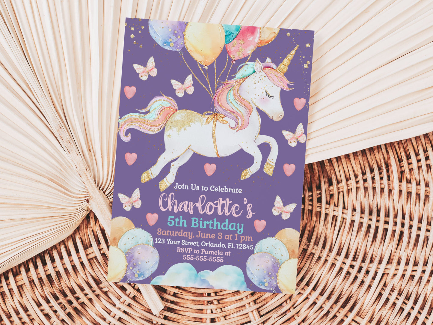 Unicorn 5th Birthday Invitation Magical Unicorn Printable Invitation 5th Birthday Party Unicorn Party Invite Editable Invitation Girl UNI9 Graphic Tee – Everyday Comfort · Top Pick For Any Outfit
