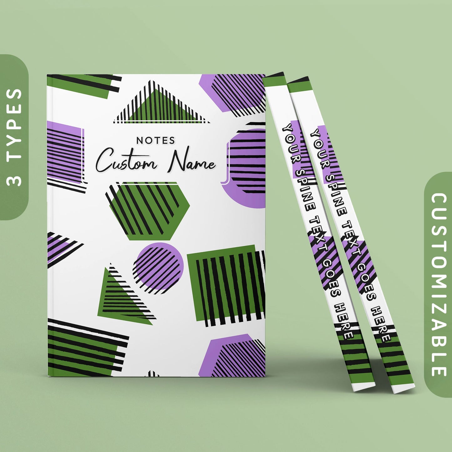 Personalized Subtle Genderqueer Journal Gender Queer Pride Flag Shapes Sketchbook Customizable Hardcover Notebook Custom Name Text Graphic Tee – Feel-Good Design · Must-Have Style
