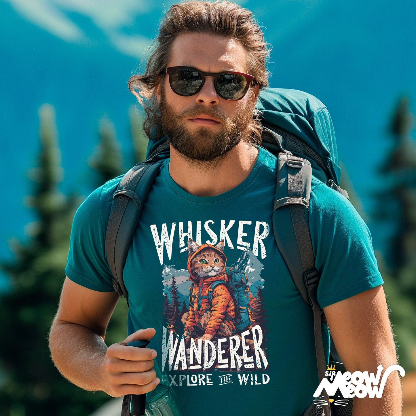 Whisker Wanderer Cat T Shirt Adventure Kitty Explore Tee Outdoor Enthusiast Feline Top Gift for Cat Lover Graphic Tee – Feel-Good Design · Perfect For Daily Wear