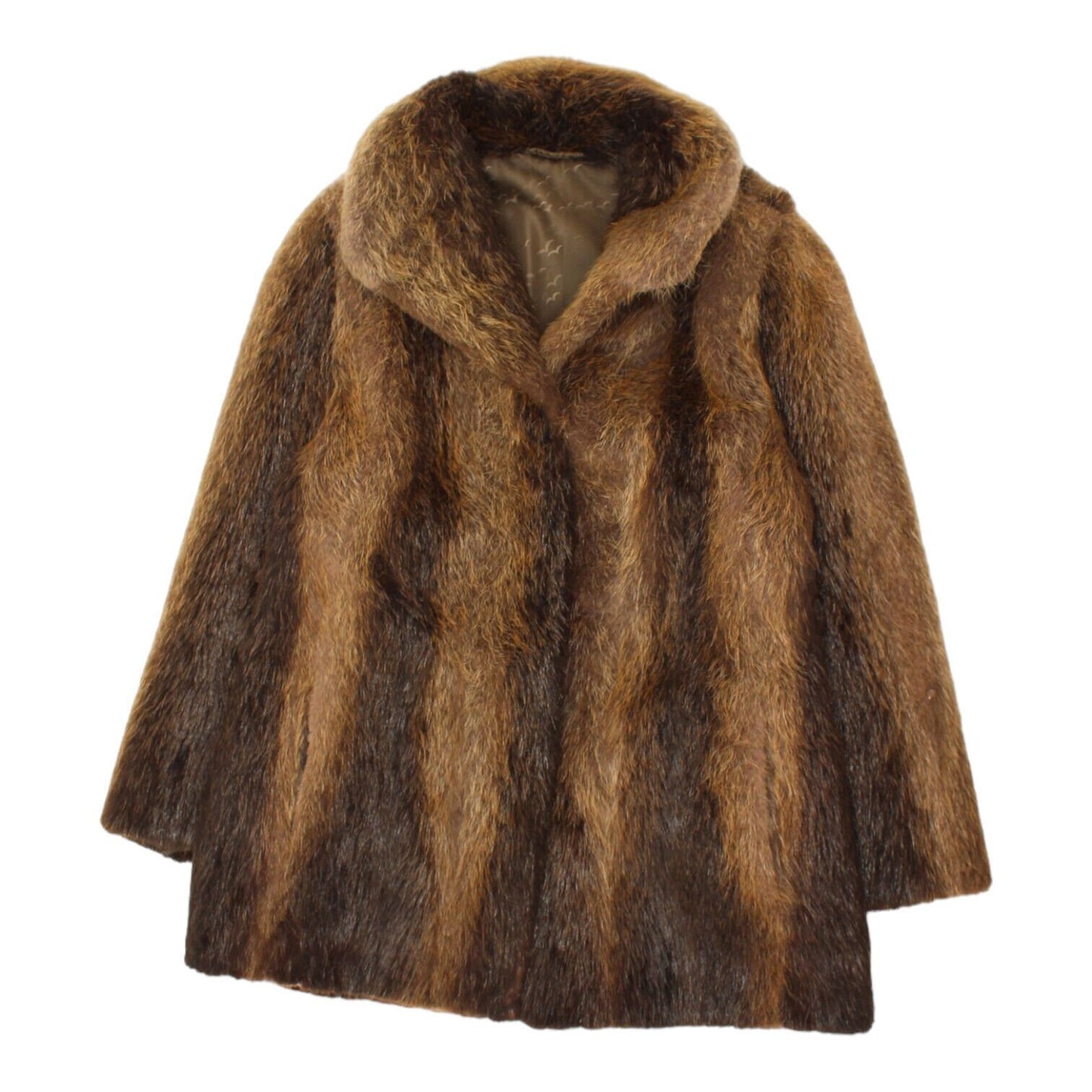 Niefenecker Munchen Womens Brown Fur Overcoat Vintage High End Luxury Coat VTG Graphic Tee – Warm & Stylish · Trending Graphic Apparel