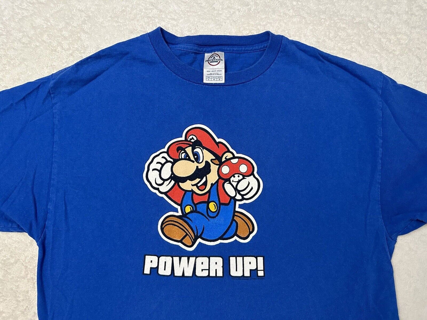 Vintage 2000s Y2K Super Mario Brothers Nintendo Power Up Video Game T Shirt L Graphic Tee – Everyday Comfort · Great Gift For Fans