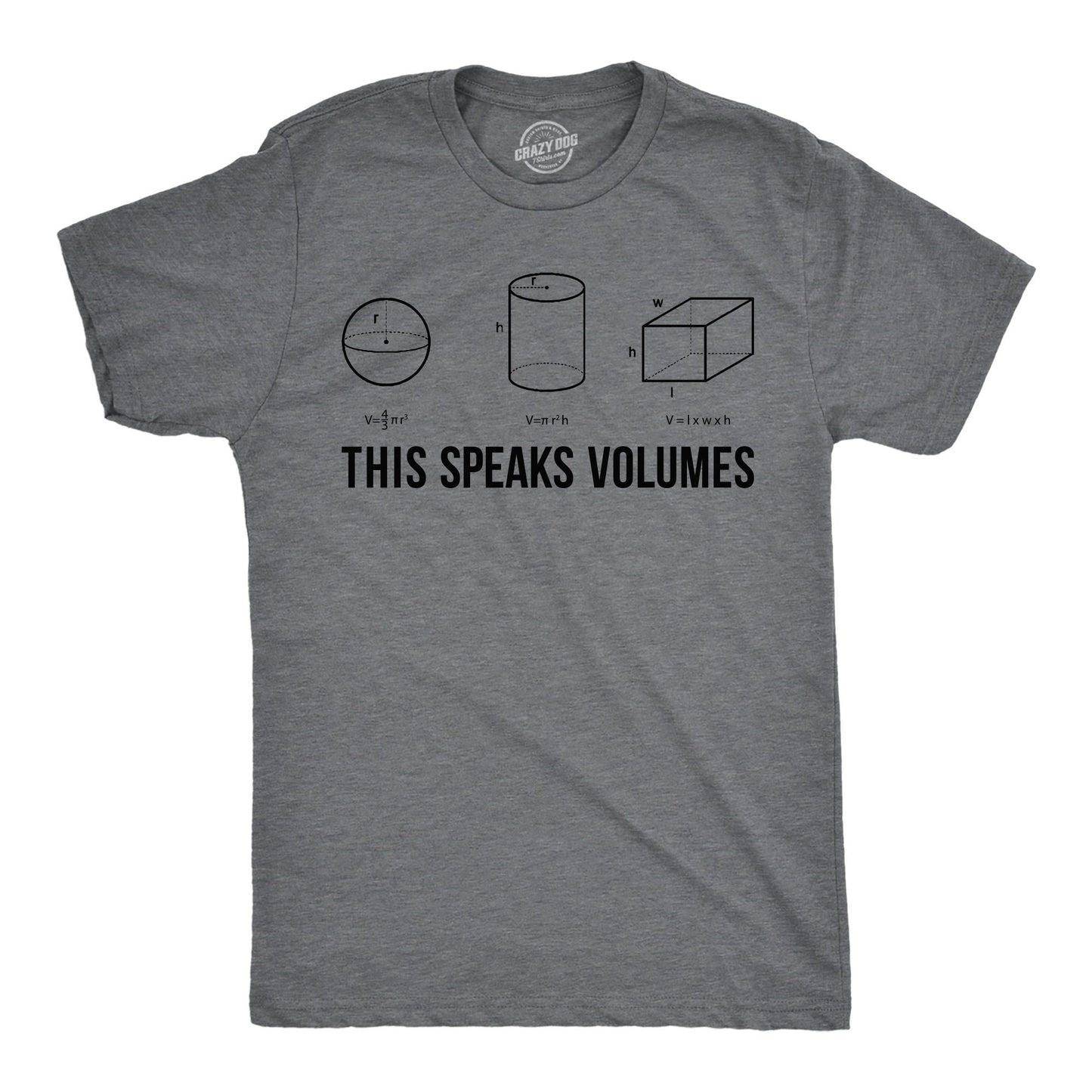 Geeky Shirts Nerdy TShirts This Speaks Volumes Geometry Teacher Maths Shirt Maths Student Shirt Funny Teacher Shirt Math Joke Shirts Graphic Tee – Easygoing Wear · Perfect For Daily Wear