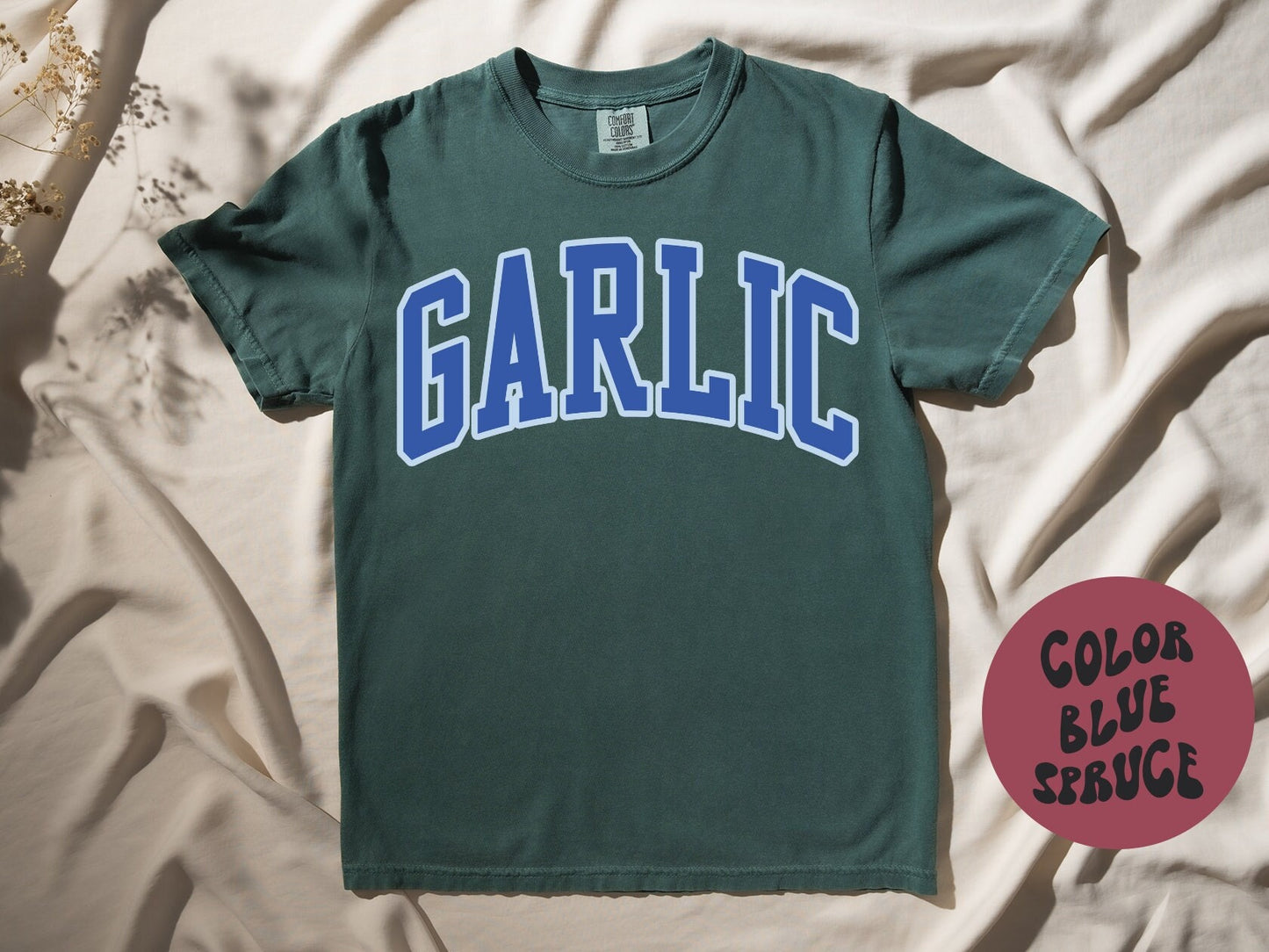 Garlic Shirt Gifts COMFORT COLORS Tshirt Crew Neck Tee Crewneck Short Sleeve Men Women Graphic Tee – Aesthetic Look · High-Quality Print