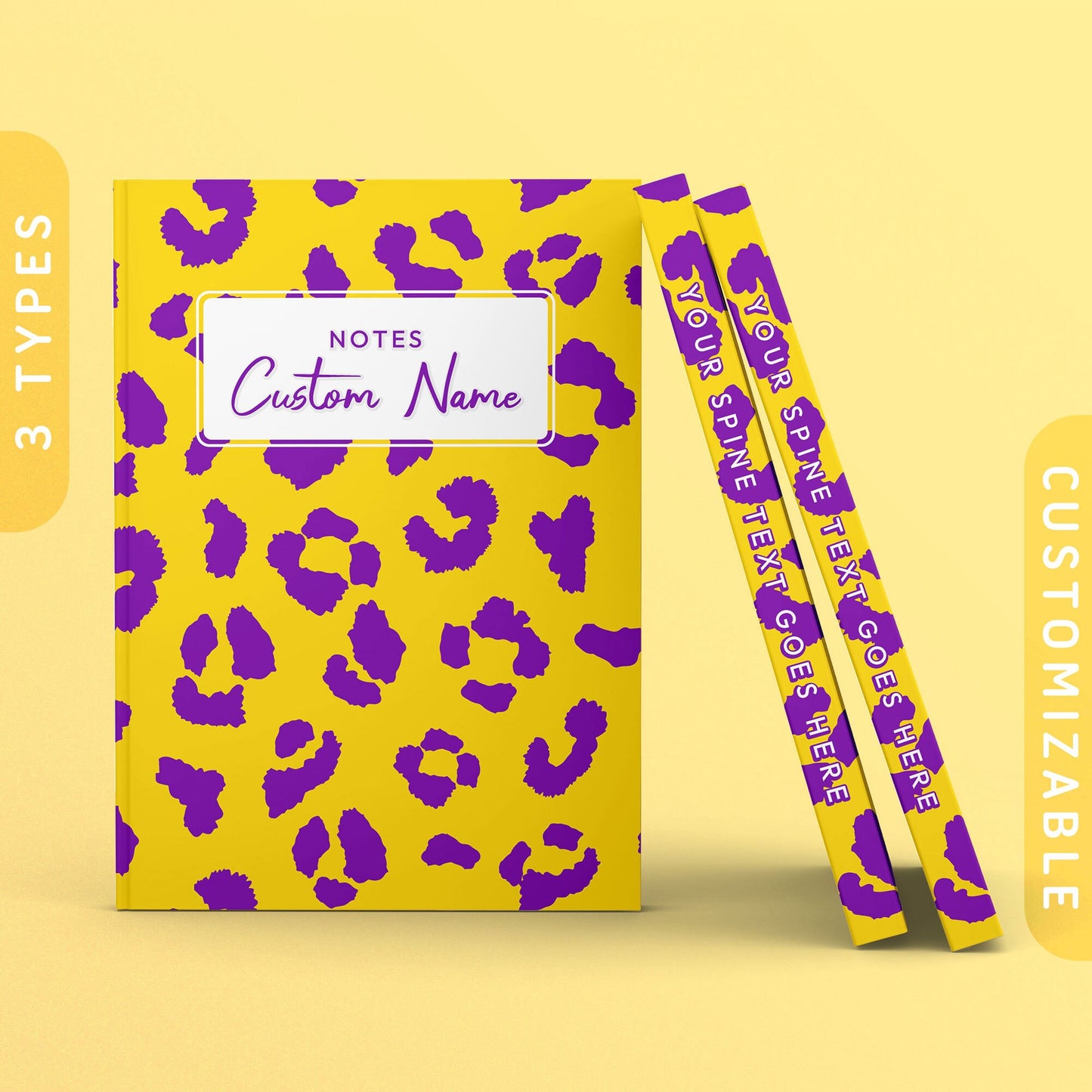 Personalized Subtle Intersexual Journal Intersex Pride Leopard Spots Sketchbook Customizable Hardcover Notebook Custom Name Text Graphic Tee – Aesthetic Look · Trending Graphic Apparel