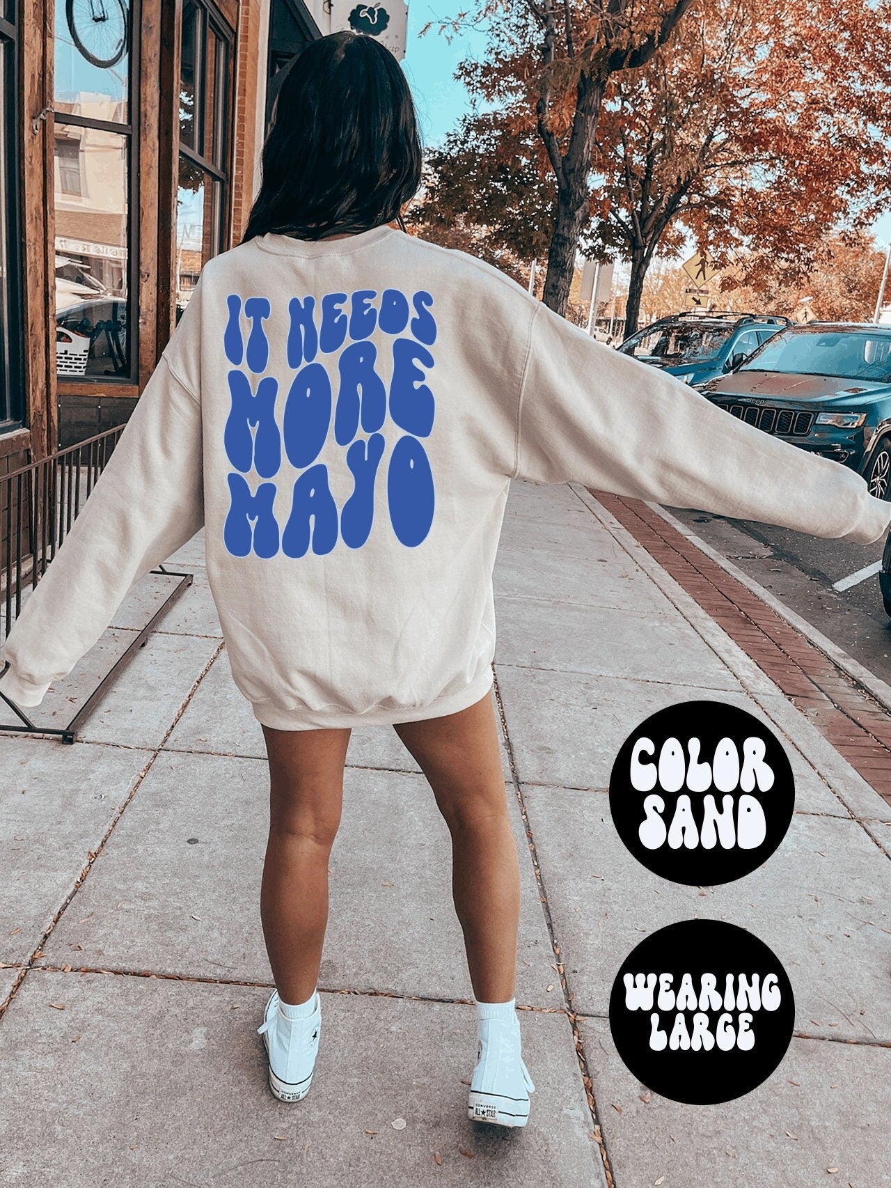 Mayo Mayonnaise BACK PRINT Sweatshirt Gifts Crewneck Funny Sweater Shirt Jumper Men Women Him Her Sweatshirt – Bold Style · Perfect For Daily Wear