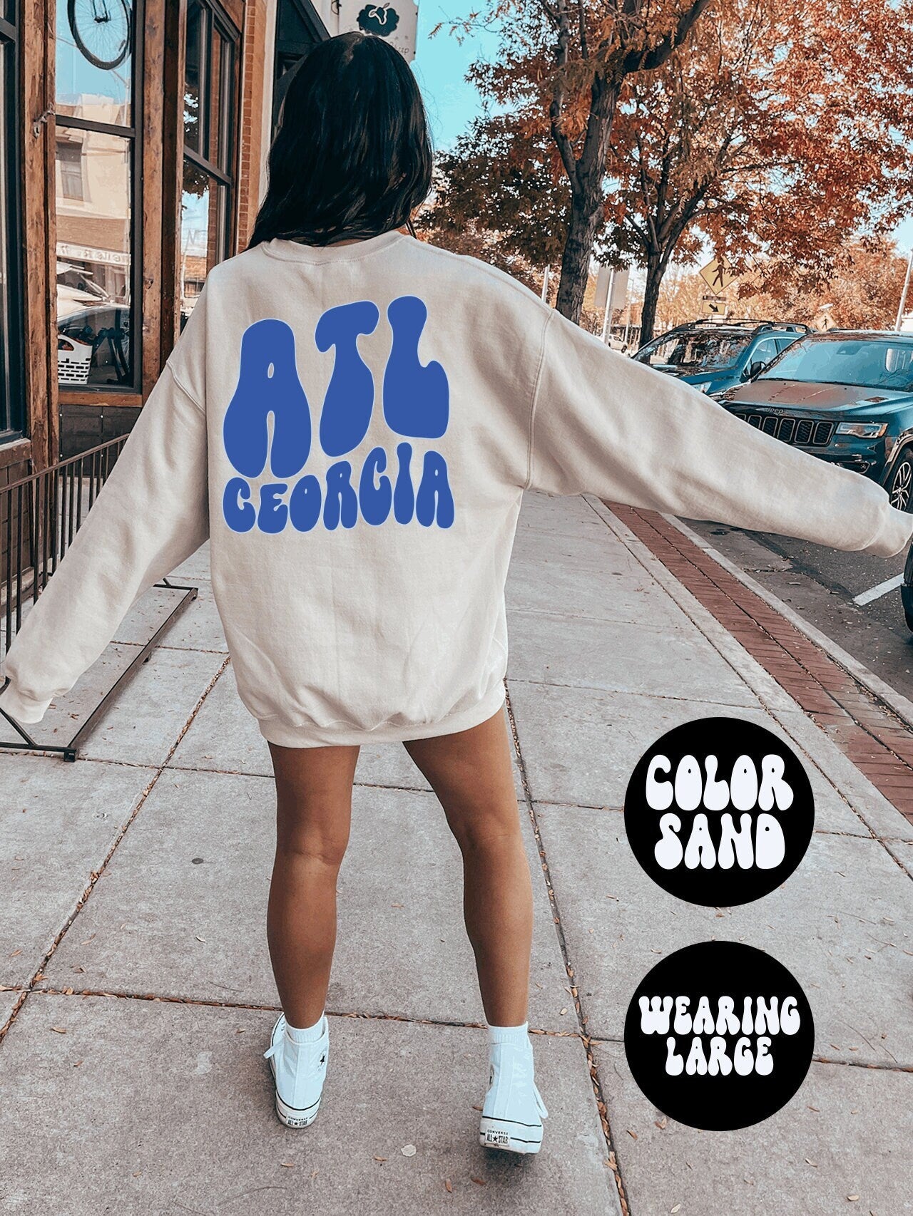 ATL Georgia Atlanta BACK PRINT Sweatshirt Gifts Crewneck Funny Sweater Shirt Jumper Men Women Him Her Sweatshirt – Aesthetic Look · Trending Graphic Apparel