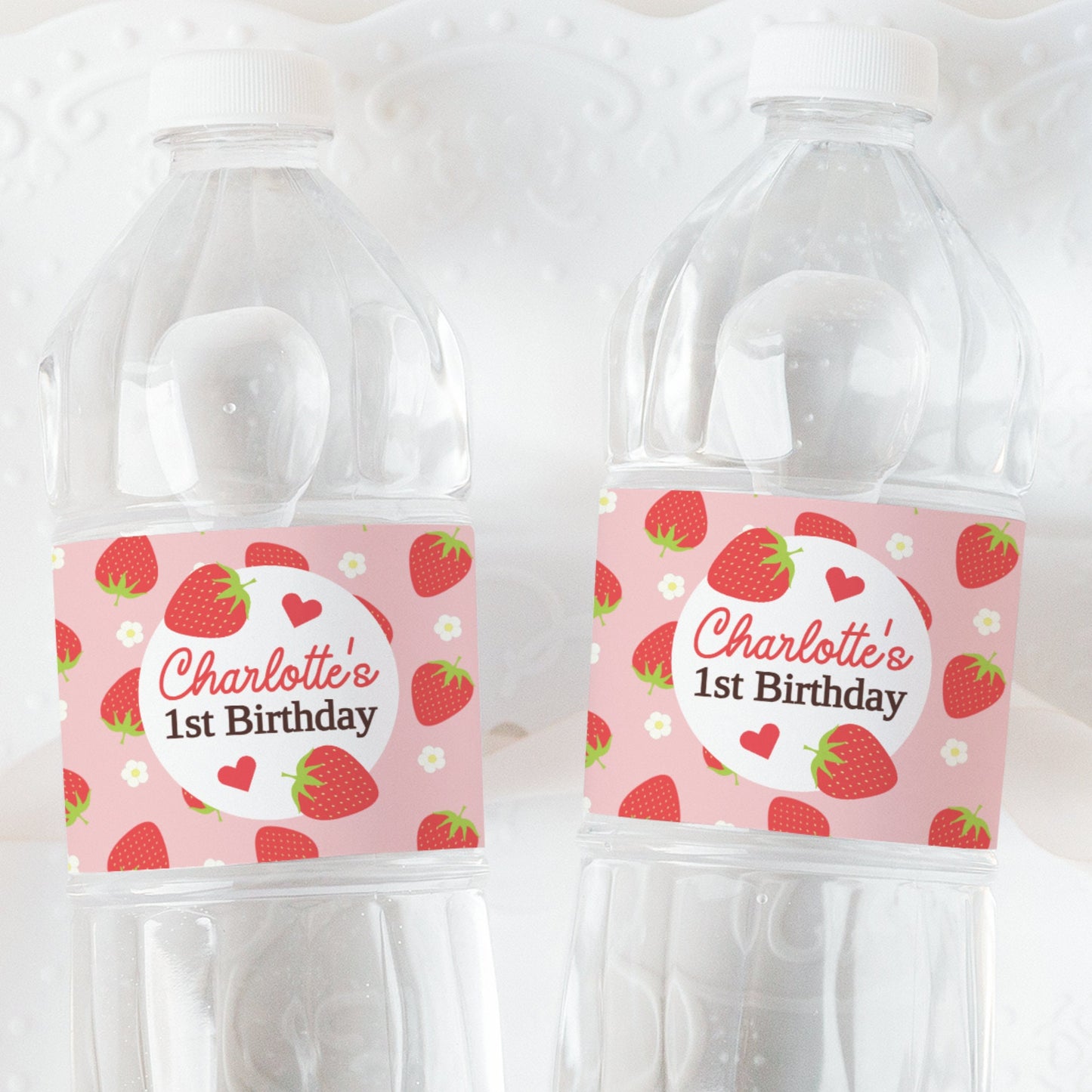 Water Bottle Labels Strawberry Birthday Party 1 Year Old Strawberry Decor Berry 1st Birthday Water Bottle Sticker Strawberries Shower STRAW2 Graphic Tee – Bold Style · Trending Graphic Apparel