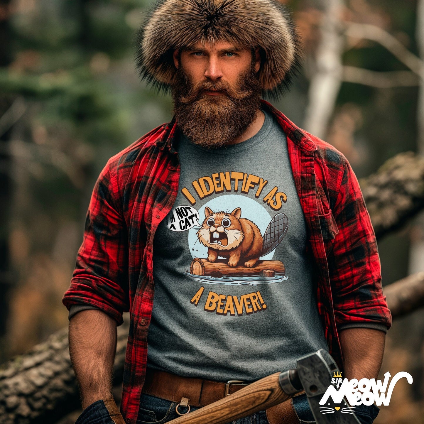 Beaver Identity Cat T Shirt Funny Identity Joke Shirt Gift for Cat Lovers Graphic Tee – Aesthetic Look · High-Quality Print