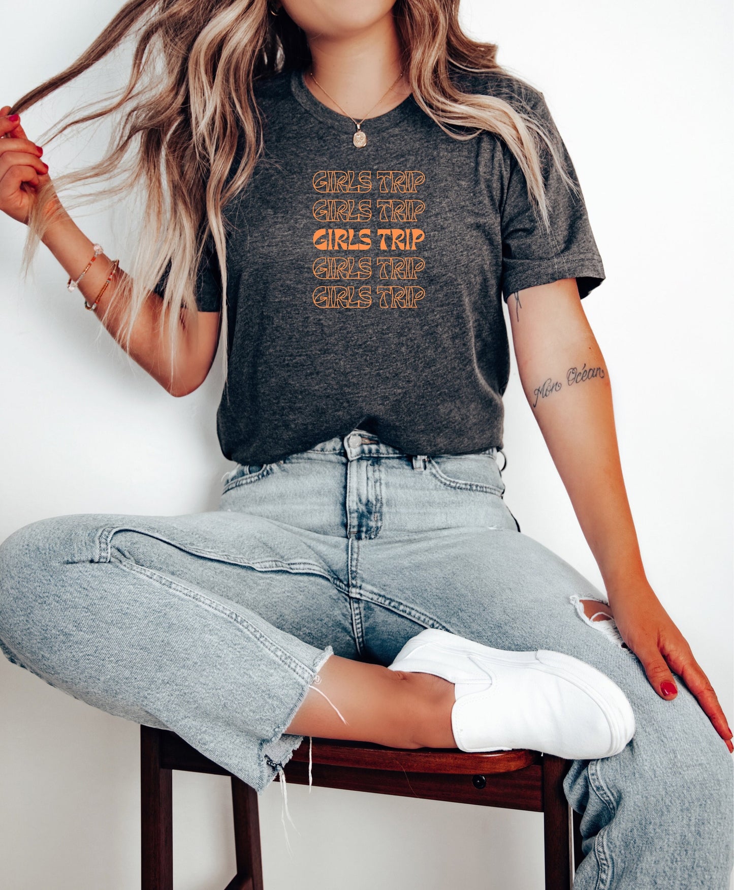 Girls Trip T Shirt Adventure Ready Tee for Female Travelers Wanderlust Women39s Top Perfect Girls Trip Gift Idea Graphic Tee – Bold Style · Trending Graphic Apparel