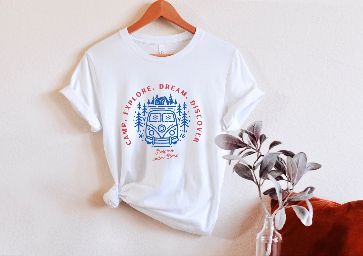 Camping Tshirt Camp Explore Dream Discover Shirt Outdoor Adventure Shirt Campfire Shirt Perfect for Nature Lovers Camping Gift Graphic Tee – Everyday Comfort · High-Quality Print