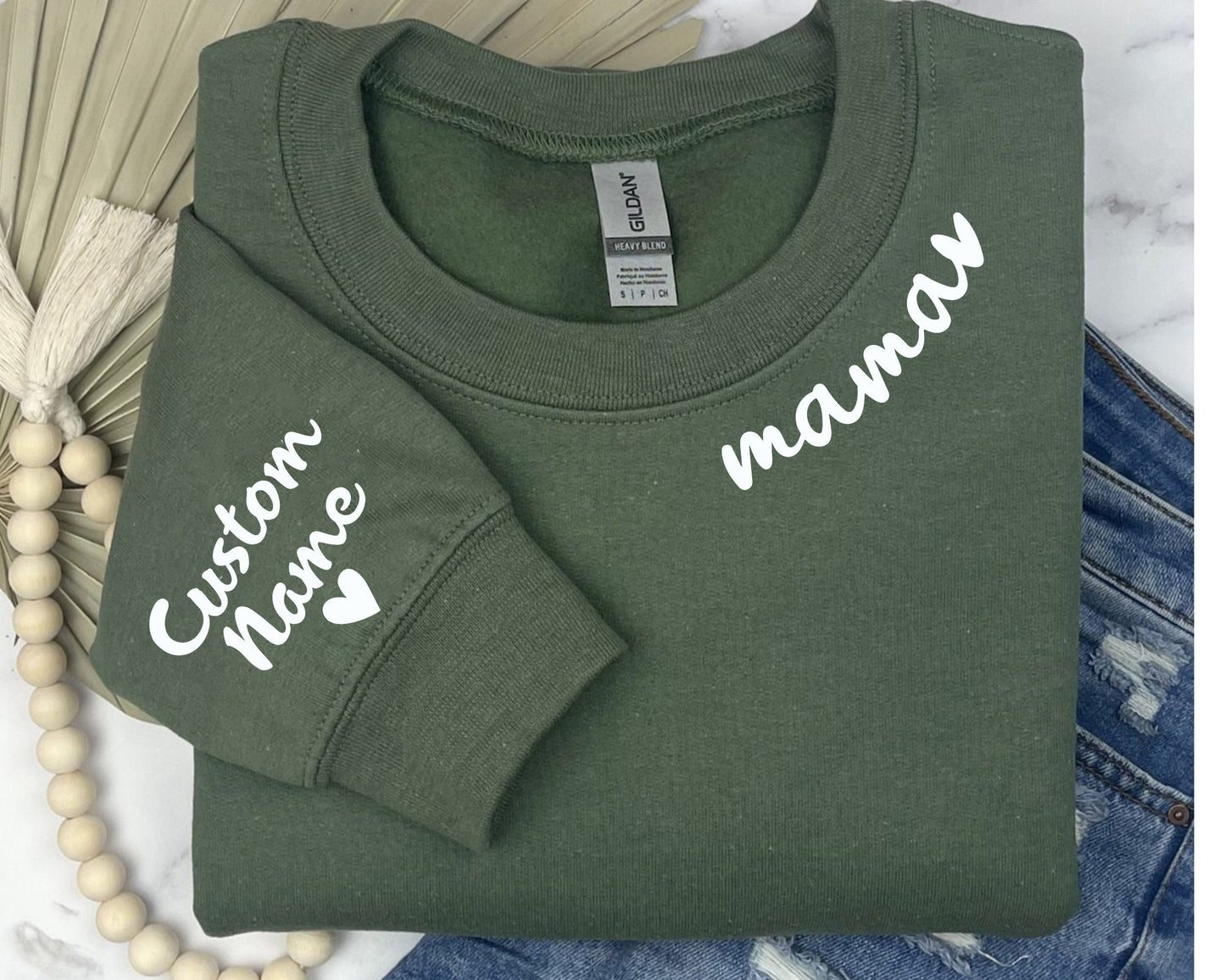 Custom Mama Sweatshirt With Kids Name On Sleeve For Mom Sweater For Mother39s Day Personalized Mom Hoodie Momma Sweater New Mom Gift Hoodie – Fan Favorite · Top Pick For Any Outfit