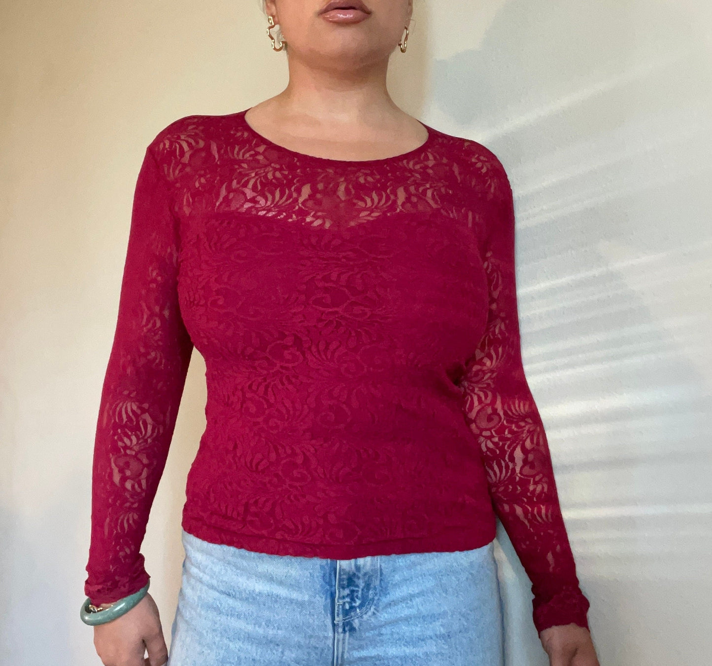 Vtg 60s red lace long sleeve Nordstrom shirt size m Graphic Tee – Everyday Comfort · Must-Have Style