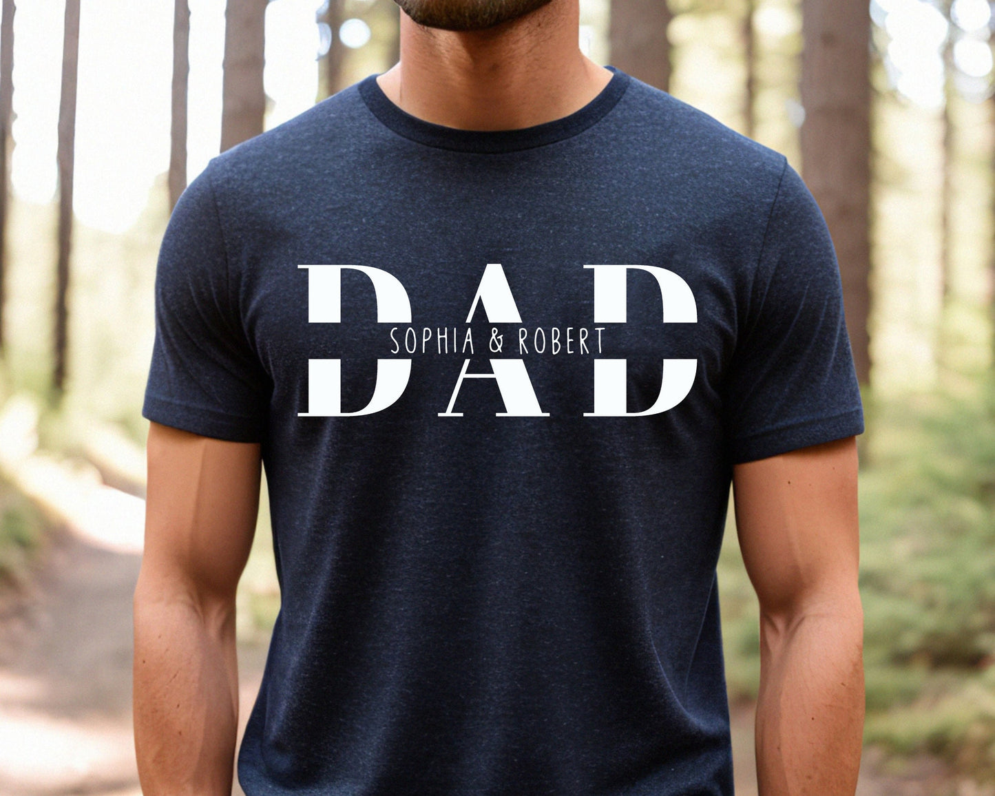 Personalized Dad Shirt with Kid Names Fathers Day Gift Birthday Gift for Dad New Dad Gift Cool Dad Shirt Graphic Tee – Warm & Stylish · High-Quality Print
