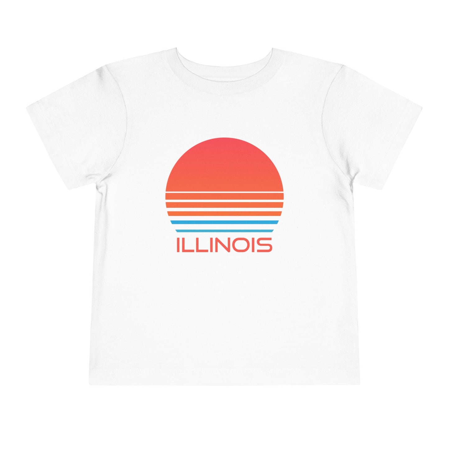 Illinois Toddler TShirt Retro 80s Unisex Toddler Illinois Shirt Personalization Available Graphic Tee – Everyday Comfort · Perfect For Daily Wear
