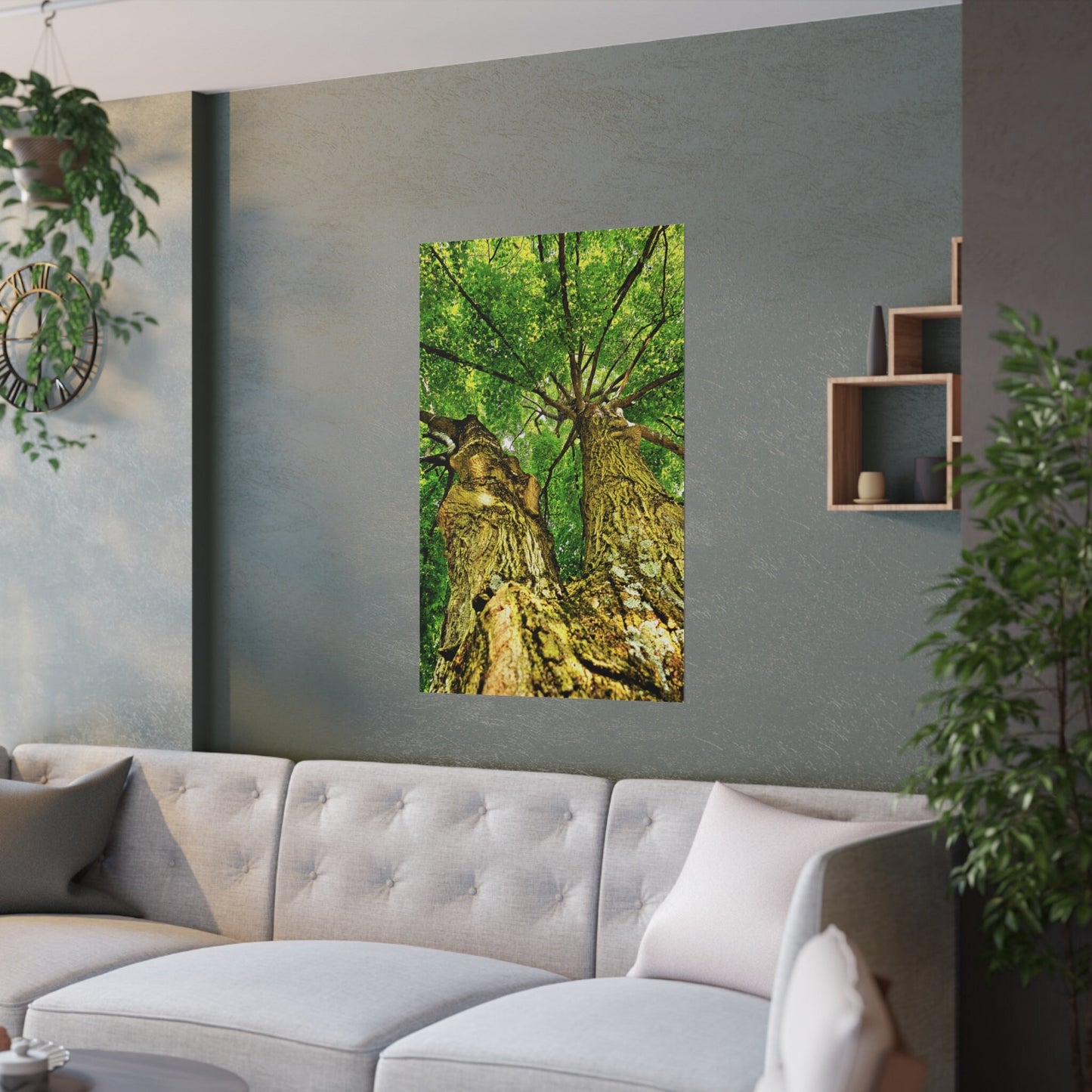Nature Trees Image PosterHome Cabin RV Wall Art Nature Lover Satin Poster Tree Picture Gift Graphic Tee – Everyday Comfort · Trending Graphic Apparel
