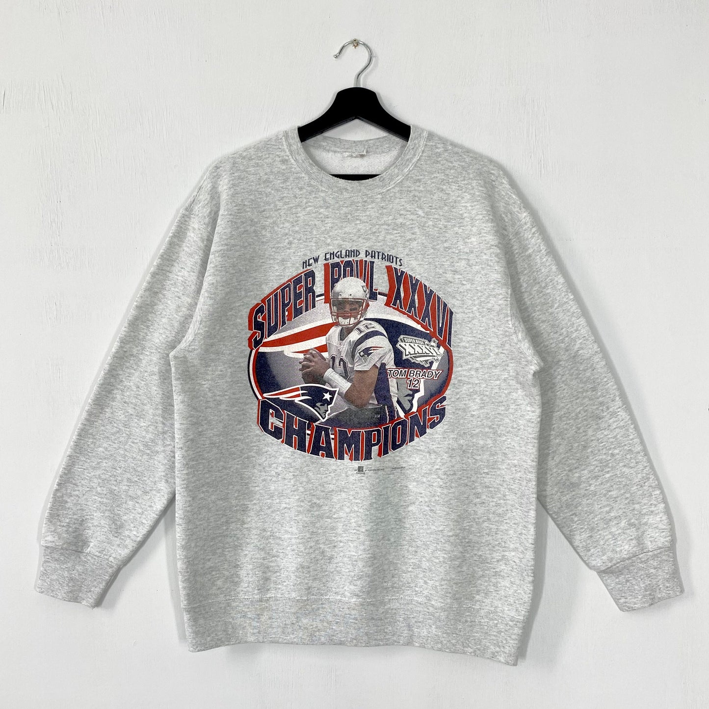 Vintage New England Patriots Sweatshirt New England Patriots Crewneck Patriots Sweater Sportswear NFL New England Patriots Print Logo Large Sweatshirt – Feel-Good Design · High-Quality Print
