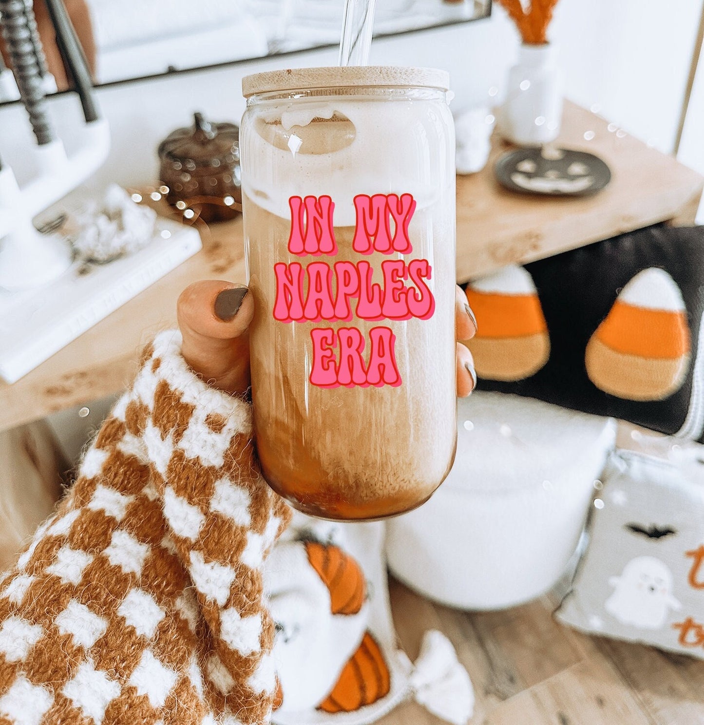 Naples Era Moving Away Glass Tumbler Gifts Mug Reusable Cup Bamboo Lid Straw Iced Coffee Soda Can Graphic Tee – Bold Style · Trending Graphic Apparel