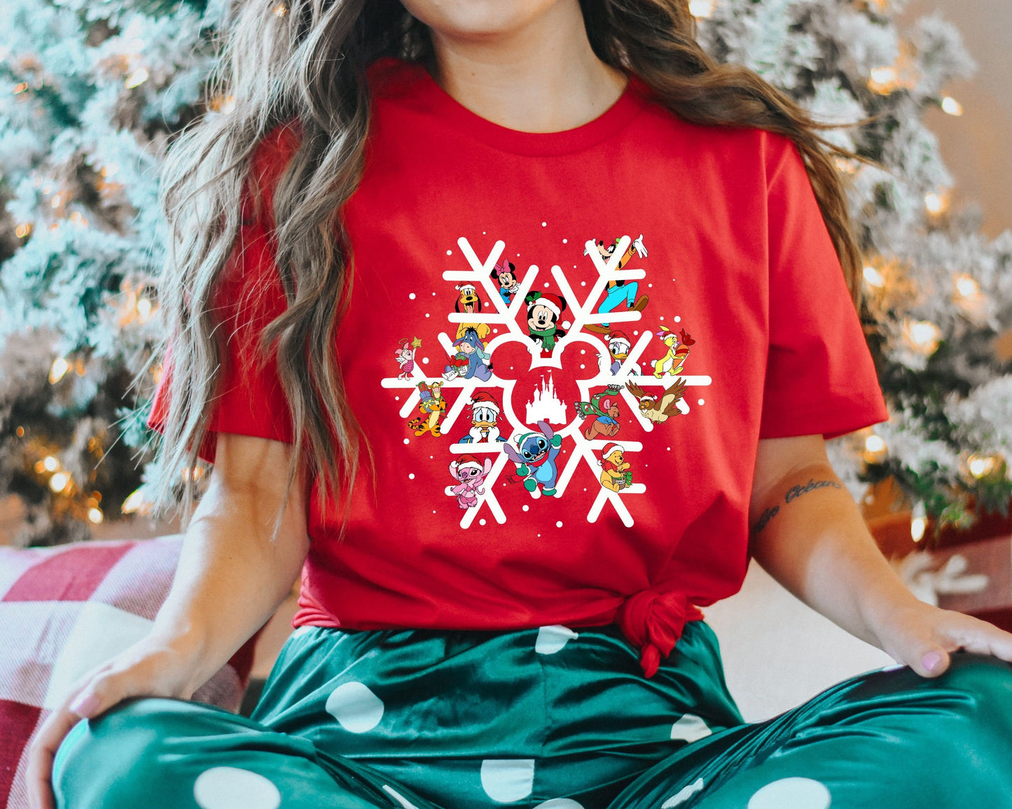 Disney Snowflake Christmas Sweatshirt Disneyland Xmas Shirt Magic Kingdom Holiday Shirt Mickey Snowflake T Shirt Disney Christmas Trip Sweatshirt – Aesthetic Look · High-Quality Print