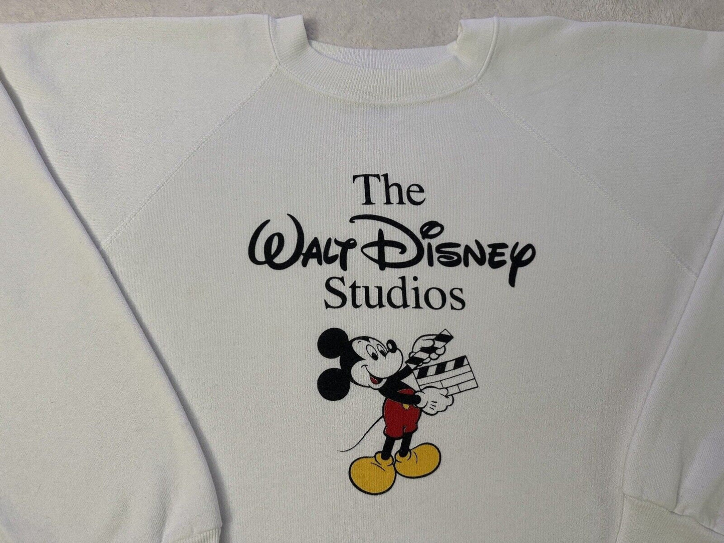 Vintage 1990s 90s Walt Disney Studios Mickey Movies Employee Raglan Crewneck M L Graphic Tee – Soft Feel · Trending Graphic Apparel