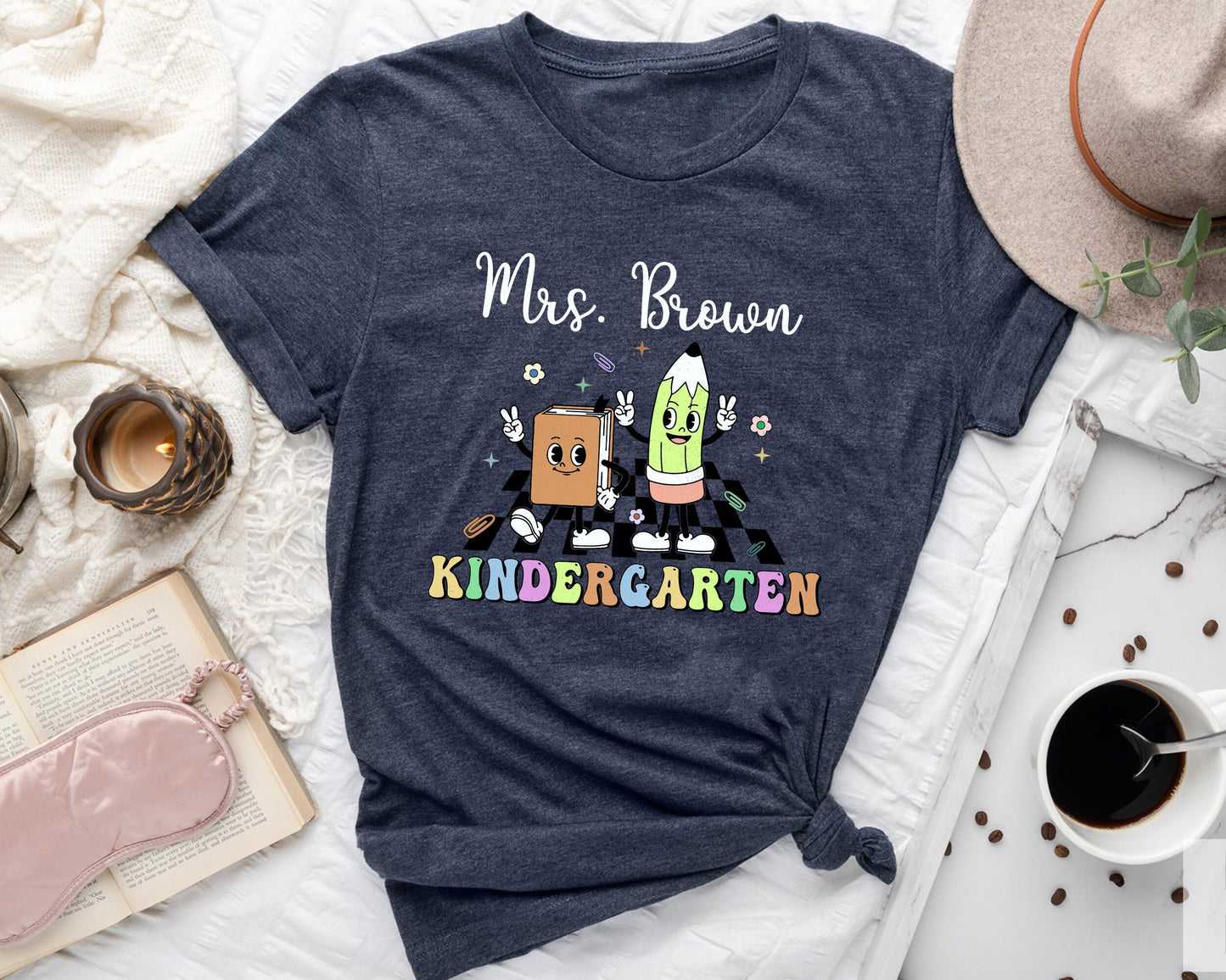 Personalized Kindergarten Teacher Shirt With Name Kindergarten Teacher TshirtTeacher ShirtGift for TeacherTeacher TeeTeacher with Name Graphic Tee – Bold Style · Trending Graphic Apparel