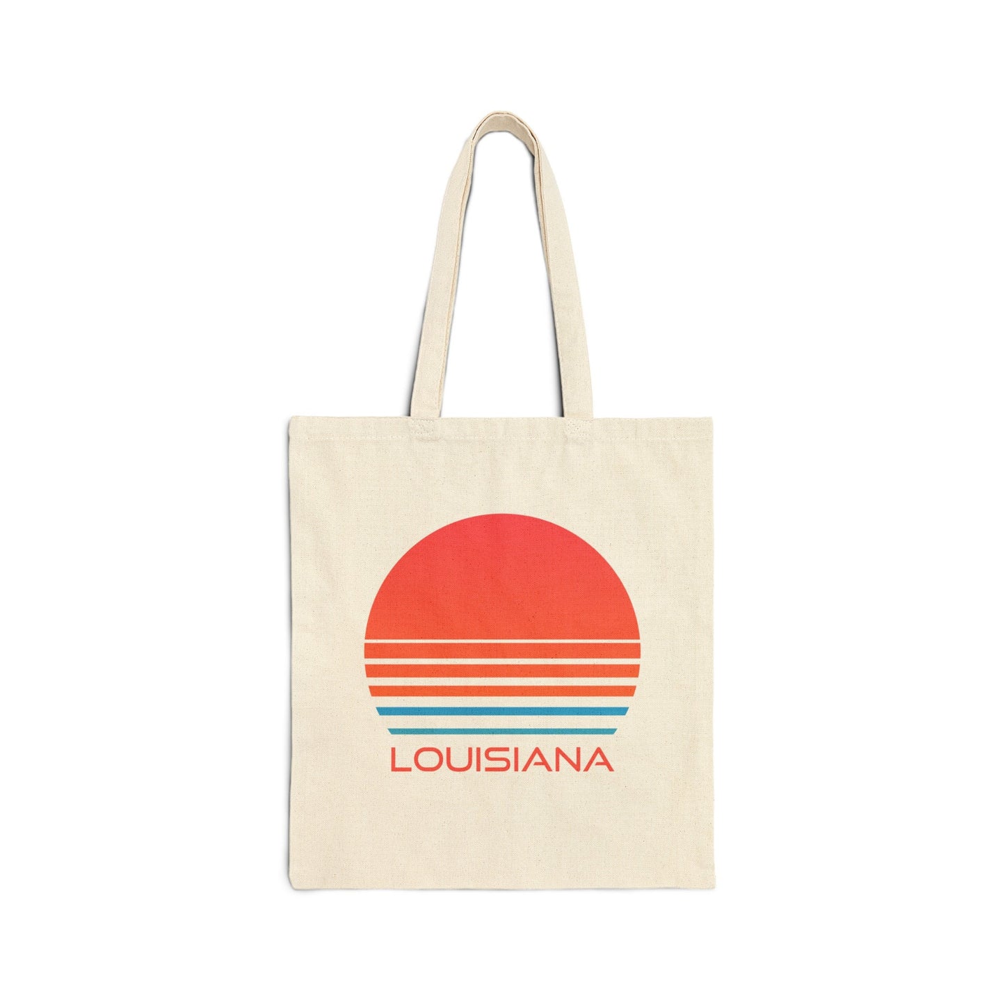 Louisiana Cotton Canvas Louisiana Tote Bag Retro 80s Personalization Available Tote Bag – Soft Feel · High-Quality Print