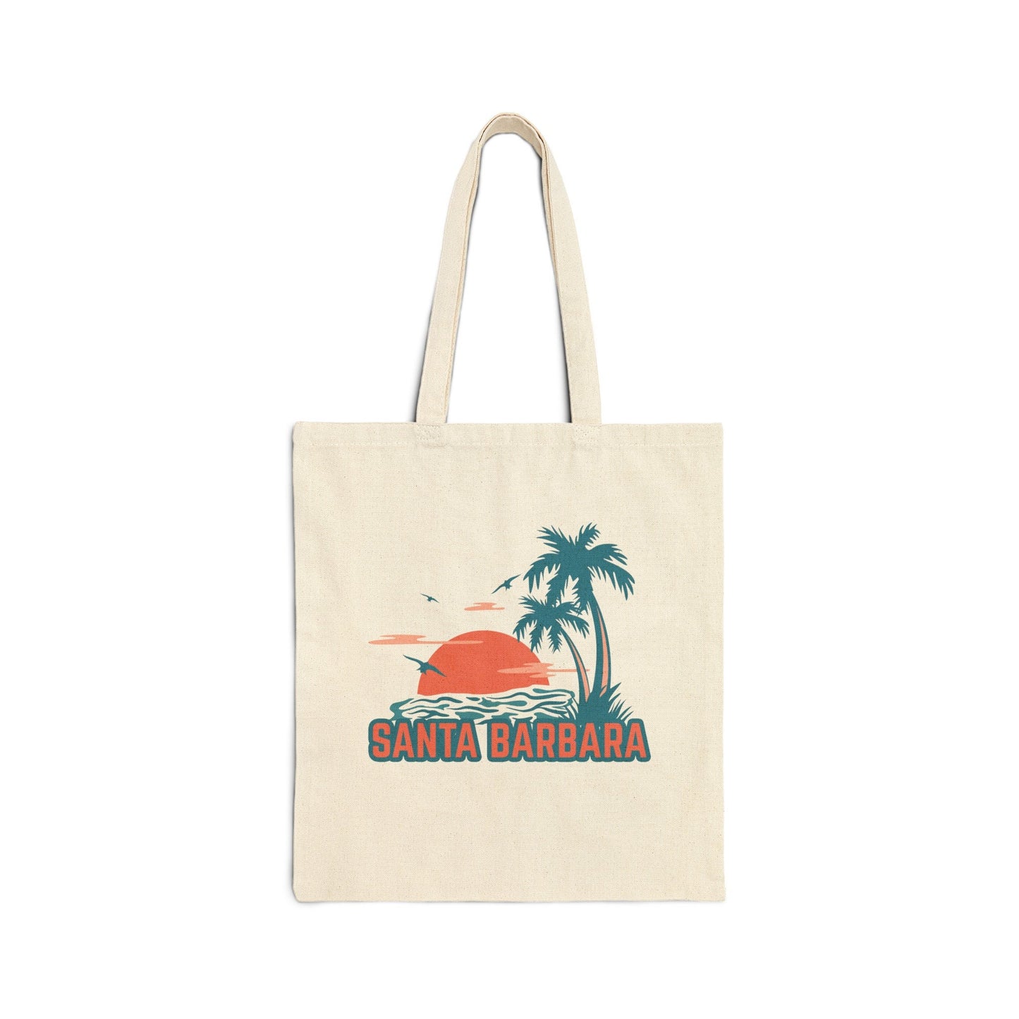 Santa Barbara California Cotton Canvas Santa Barbara Tote Bag Personalization Available Tote Bag – Cozy Vibes · Perfect For Daily Wear