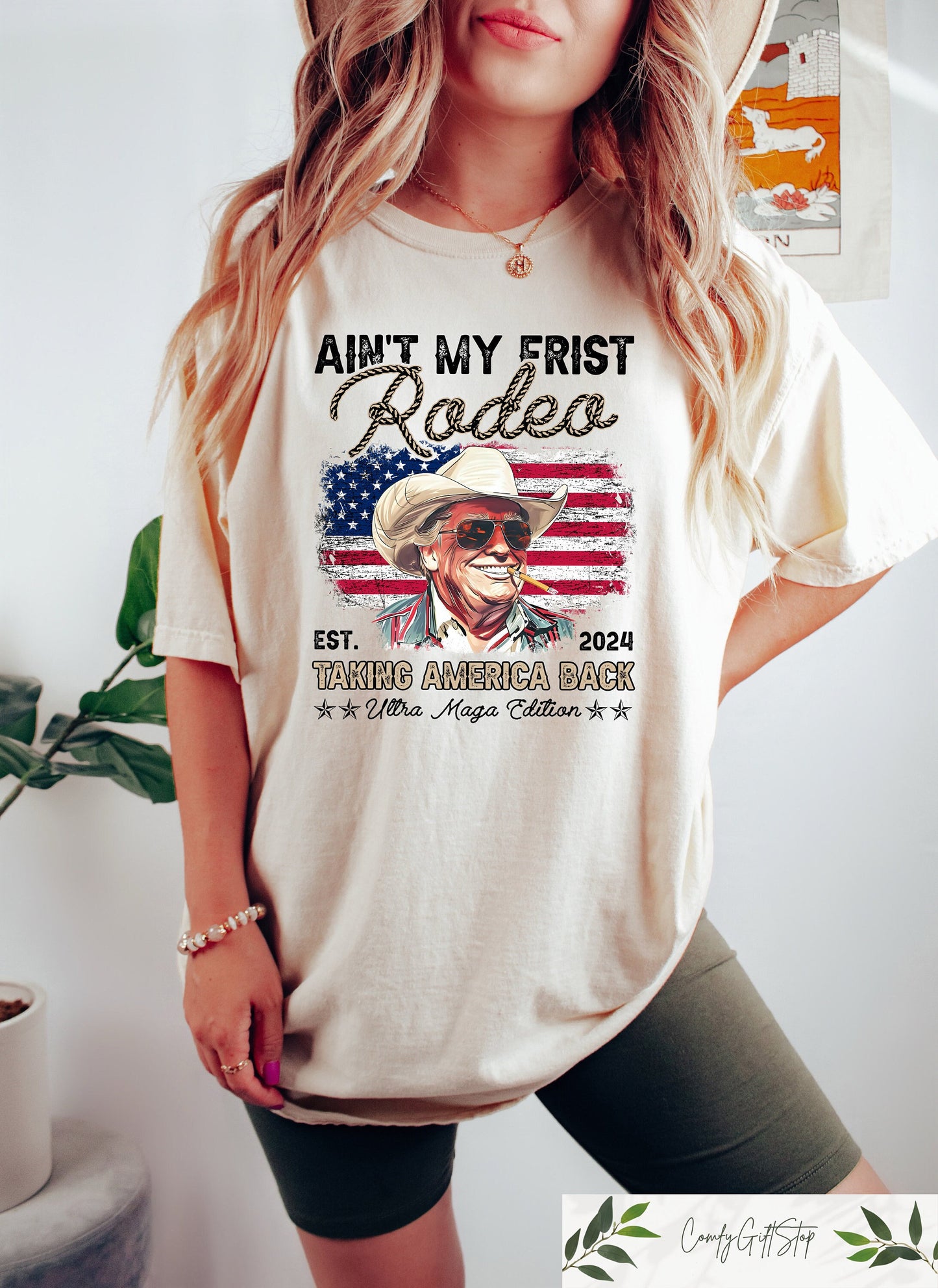 Retro Ain39t My First Rodeo Trump T shirt Donald Trump Comfort Tee Western Donald Trump Cowboy Shirt Trump Daddy Shirt Trump Gifts Graphic Tee – Everyday Comfort · Must-Have Style