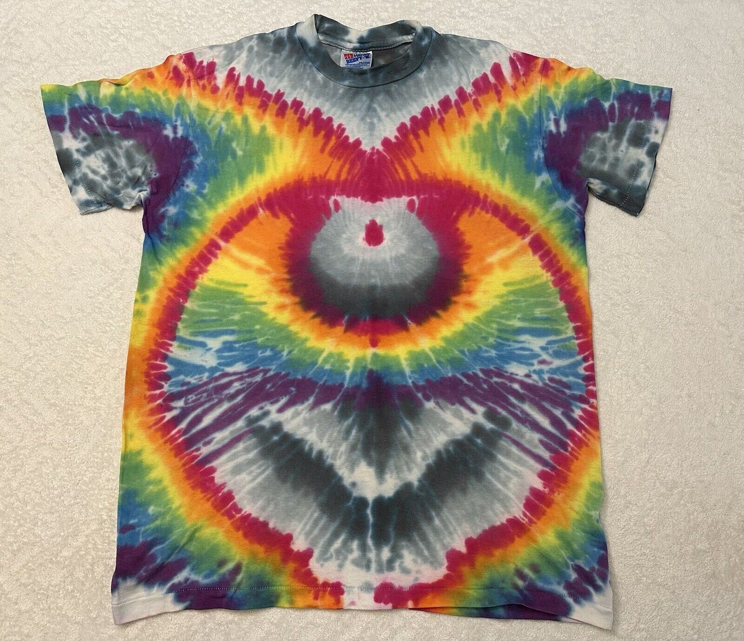 Vintage 1990s 90s Blank Basic Tie Dye All Over Print AOP Psychedelic T Shirt M Graphic Tee – Warm & Stylish · Perfect For Daily Wear