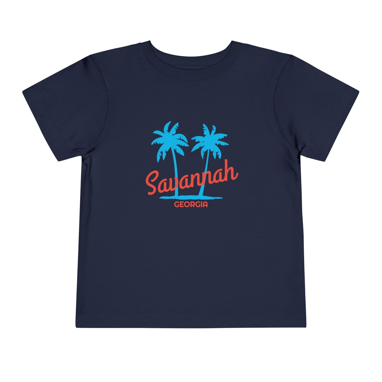 Savannah Georgia Toddler TShirt Retro Palm Tree Toddler Savannah Shirt Personalization Available Graphic Tee – Bold Style · Must-Have Style