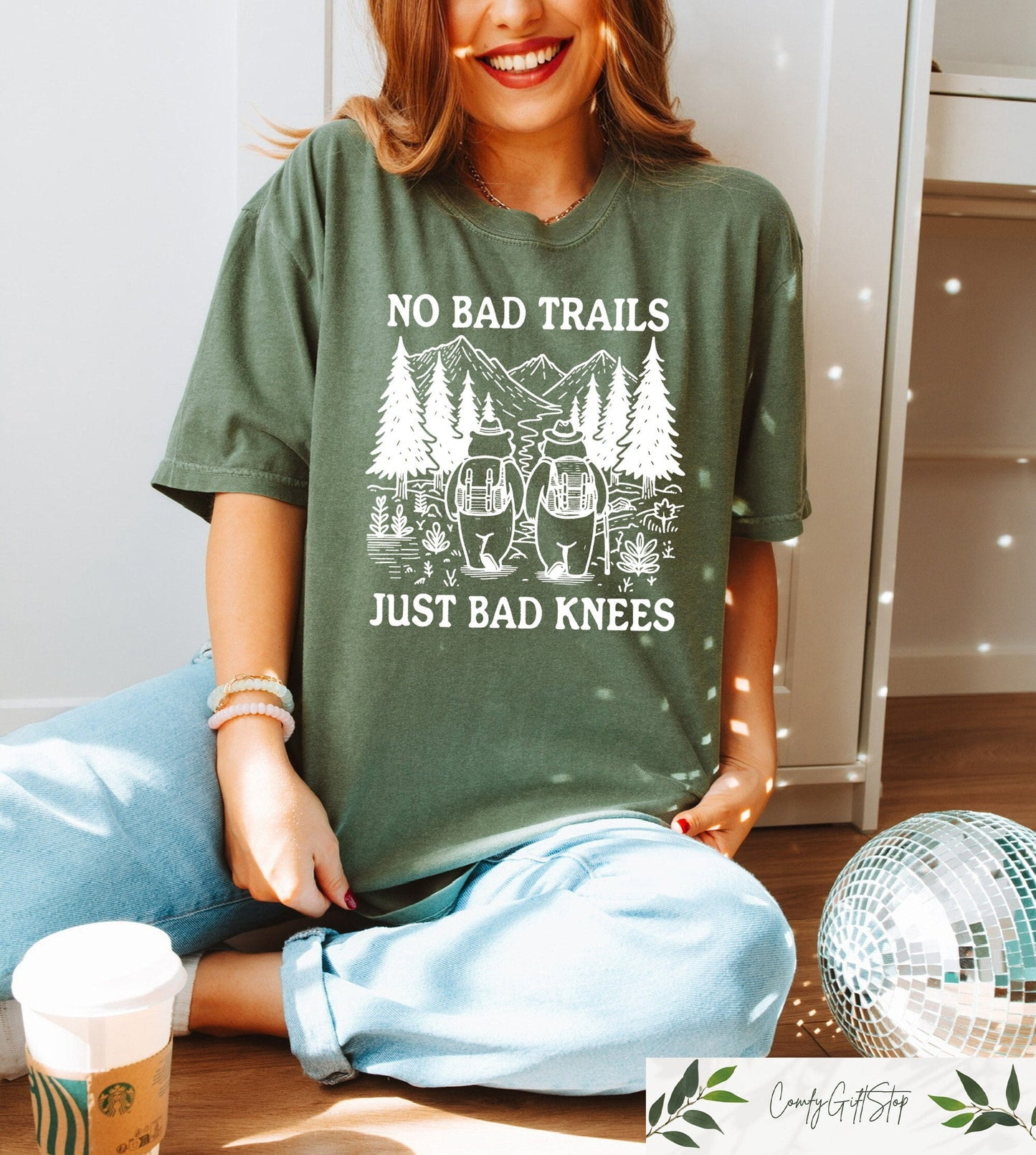 Comfort No Bad Trails Just Bad Knees Shirt Funny Hiking Shirt Camping Shirt Trekking T shirt Retro Adventure Shirt Meme Shirt Graphic Tee – Premium Graphic · Great Gift For Fans
