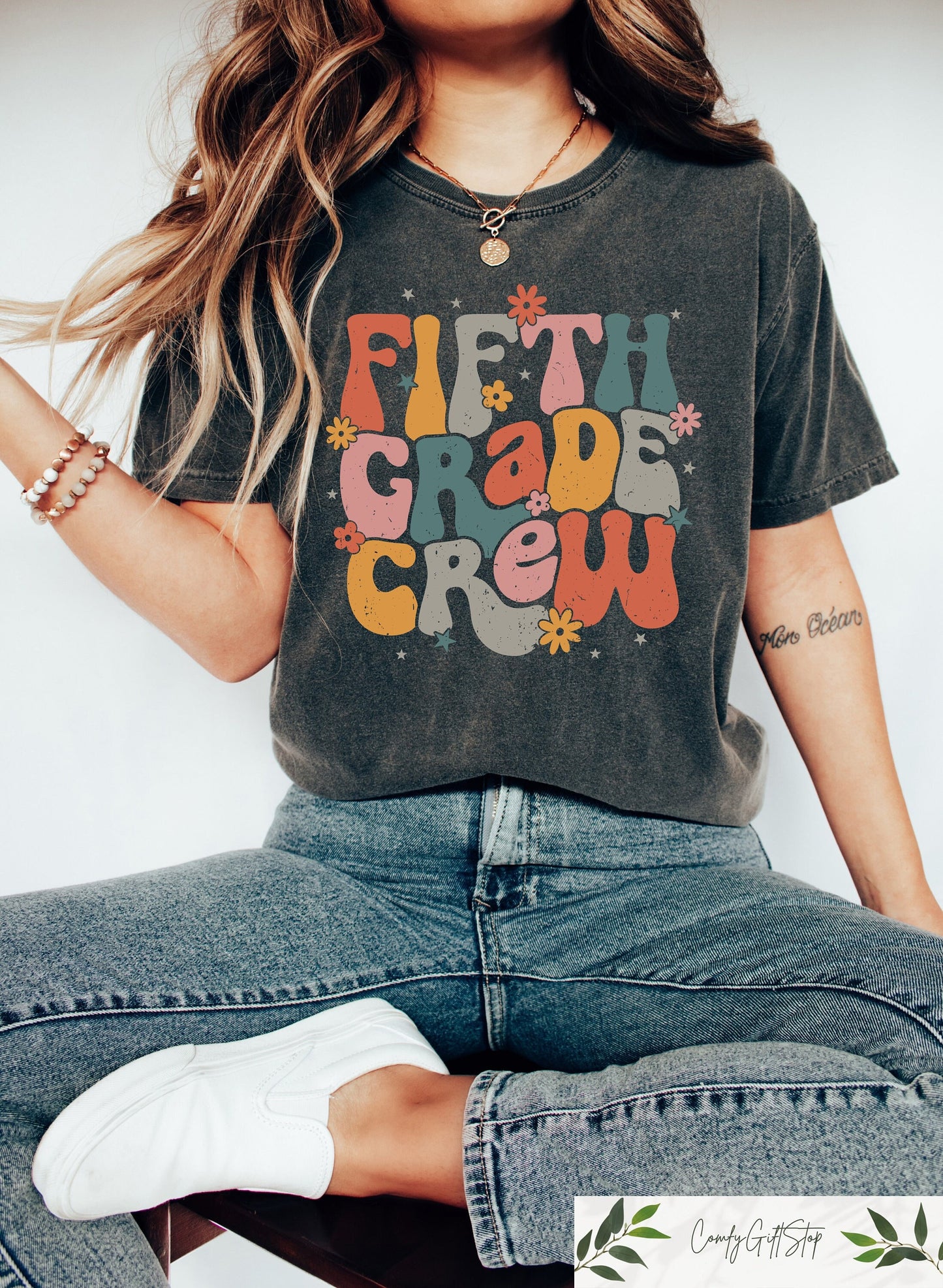Retro Fifth Grade Crew Shirt Happy First Day Of School Shirt For Teachers Back To School Shirt For Fifth Grade Back To School Gifts Graphic Tee – Everyday Comfort · Must-Have Style