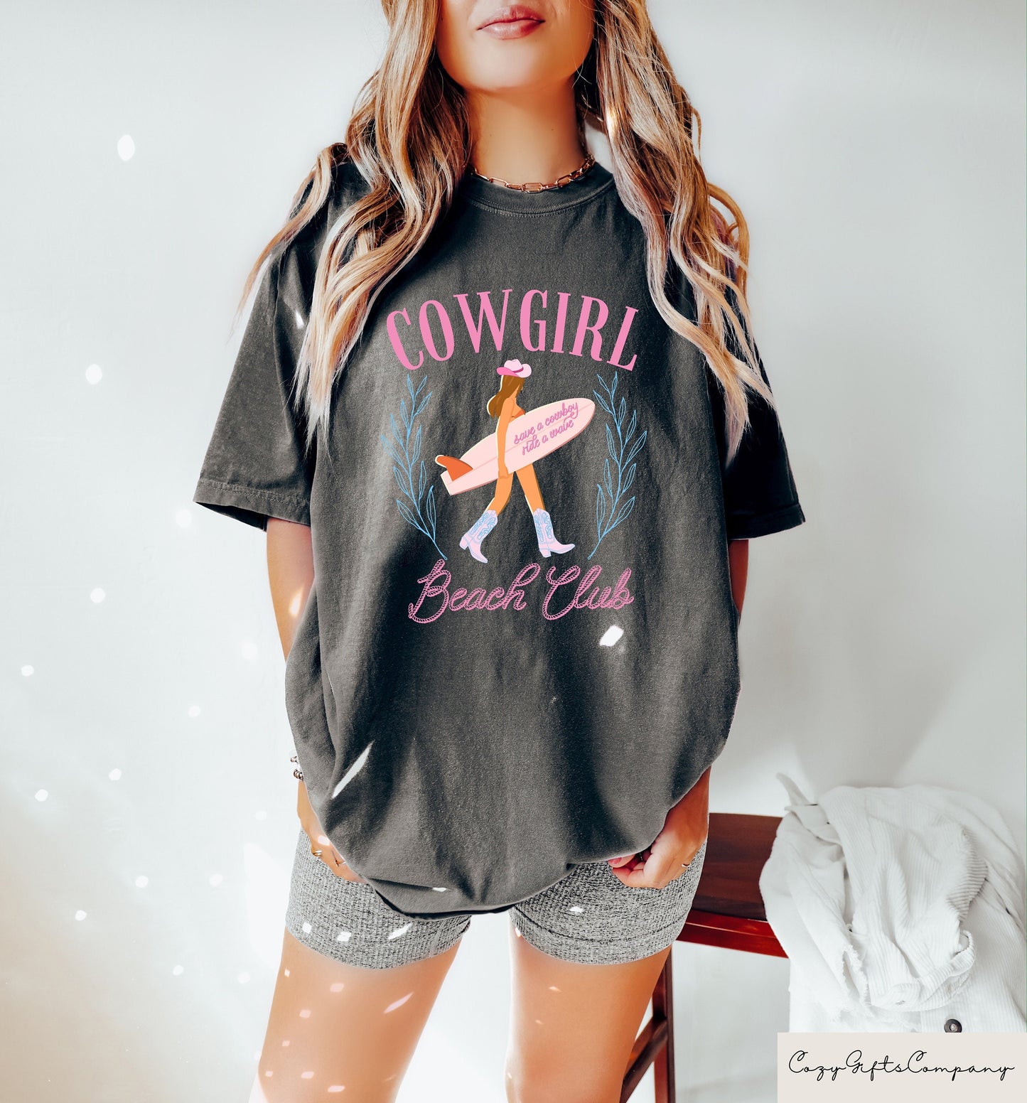 Coastal Cowgirl Beach T Shirt Western Summer Cowgirl Shirts Surfer Cowgirl at Beach Shirts Bachelorette Party Shirt Aesthetic Woman Tee Graphic Tee – Easygoing Wear · Must-Have Style
