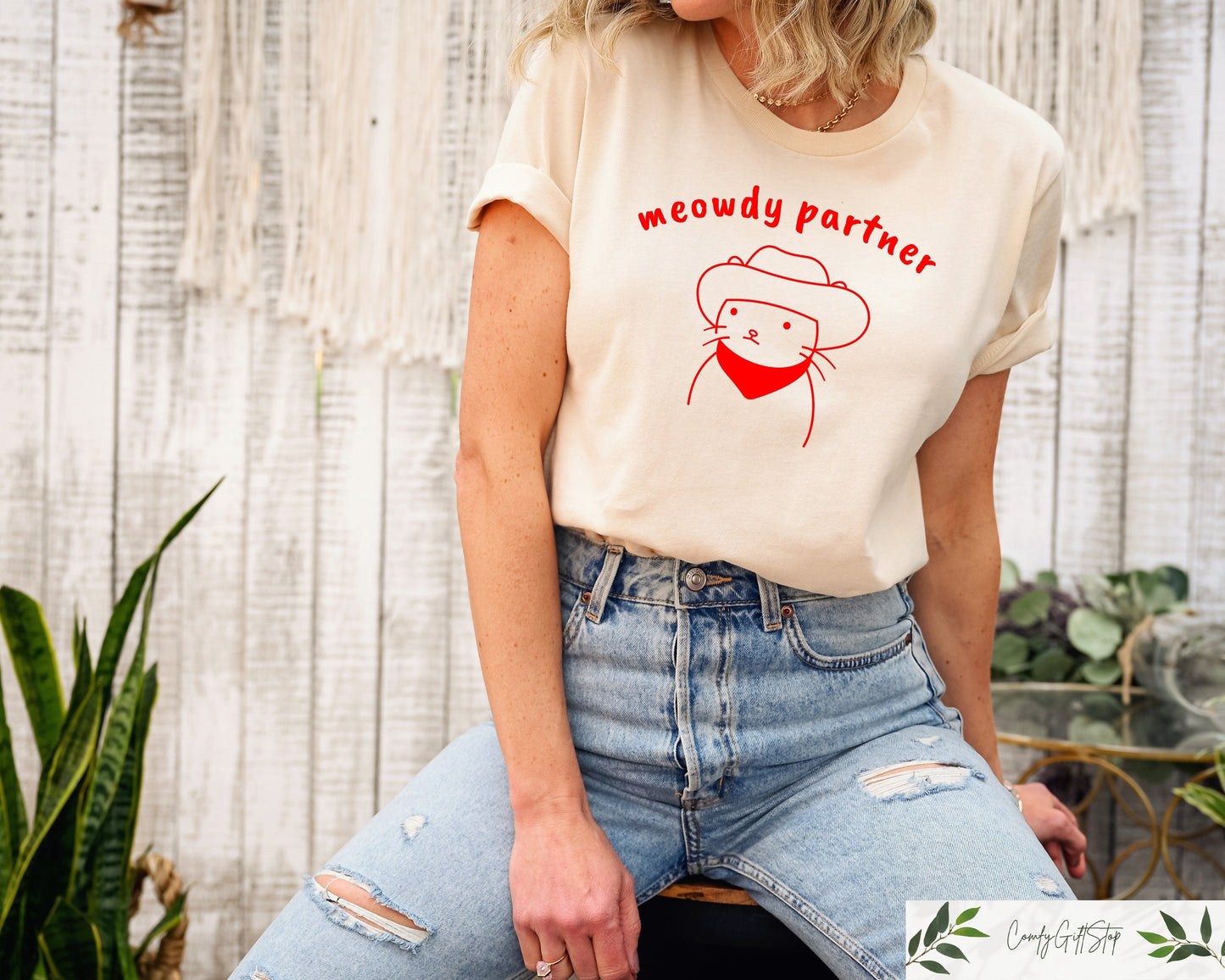 Meowdy Partner T Shirt Cat Lover Gift Funny Meme Shirt Cowboy Cat Shirt Kitty Tee Country Western Top Funny Cat Owner Clothing Gift Graphic Tee – Feel-Good Design · Must-Have Style