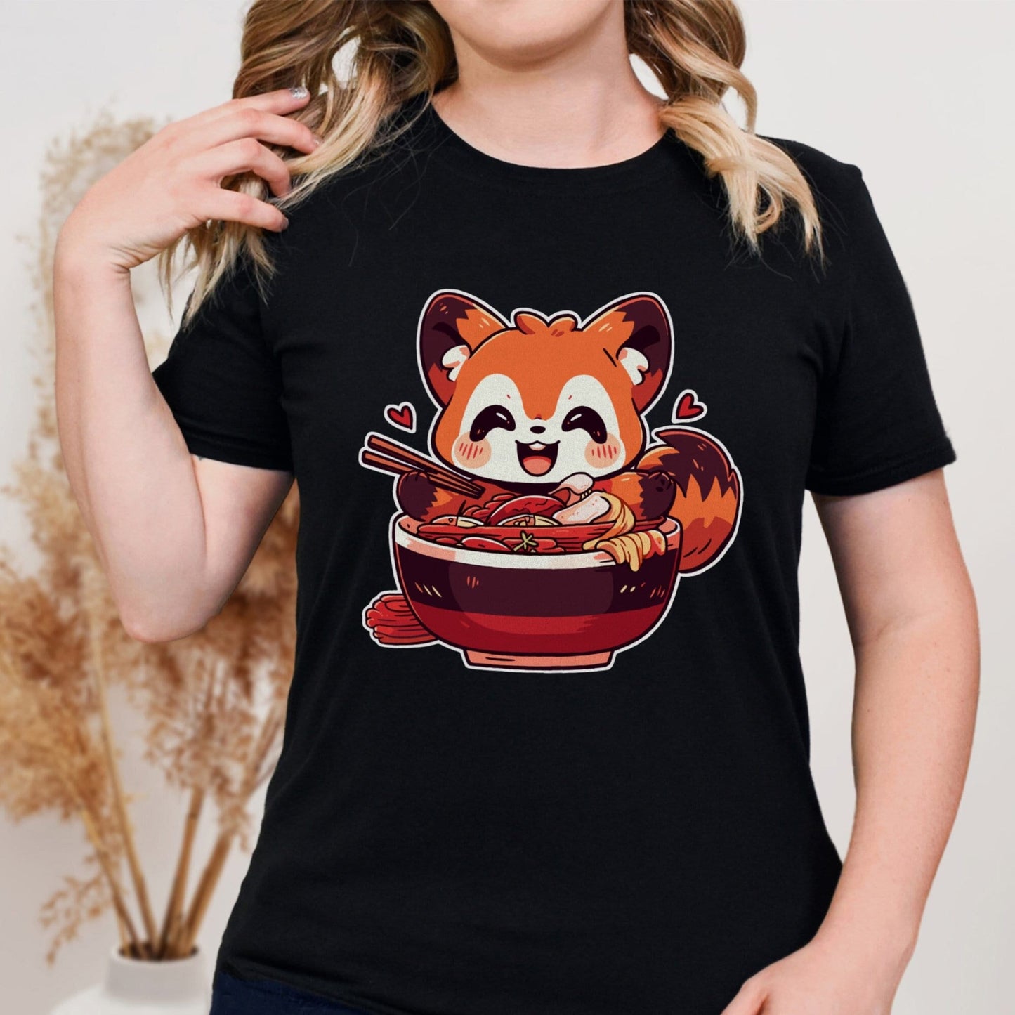 Cute Red Panda Ramen Bowl T Shirt Kawaii Animal Foodie Tee Comfy Shirt for Noodle Lovers Cozy Anime Sweatshirt Pho Foodies Tee Sweatshirt – Everyday Comfort · Top Pick For Any Outfit