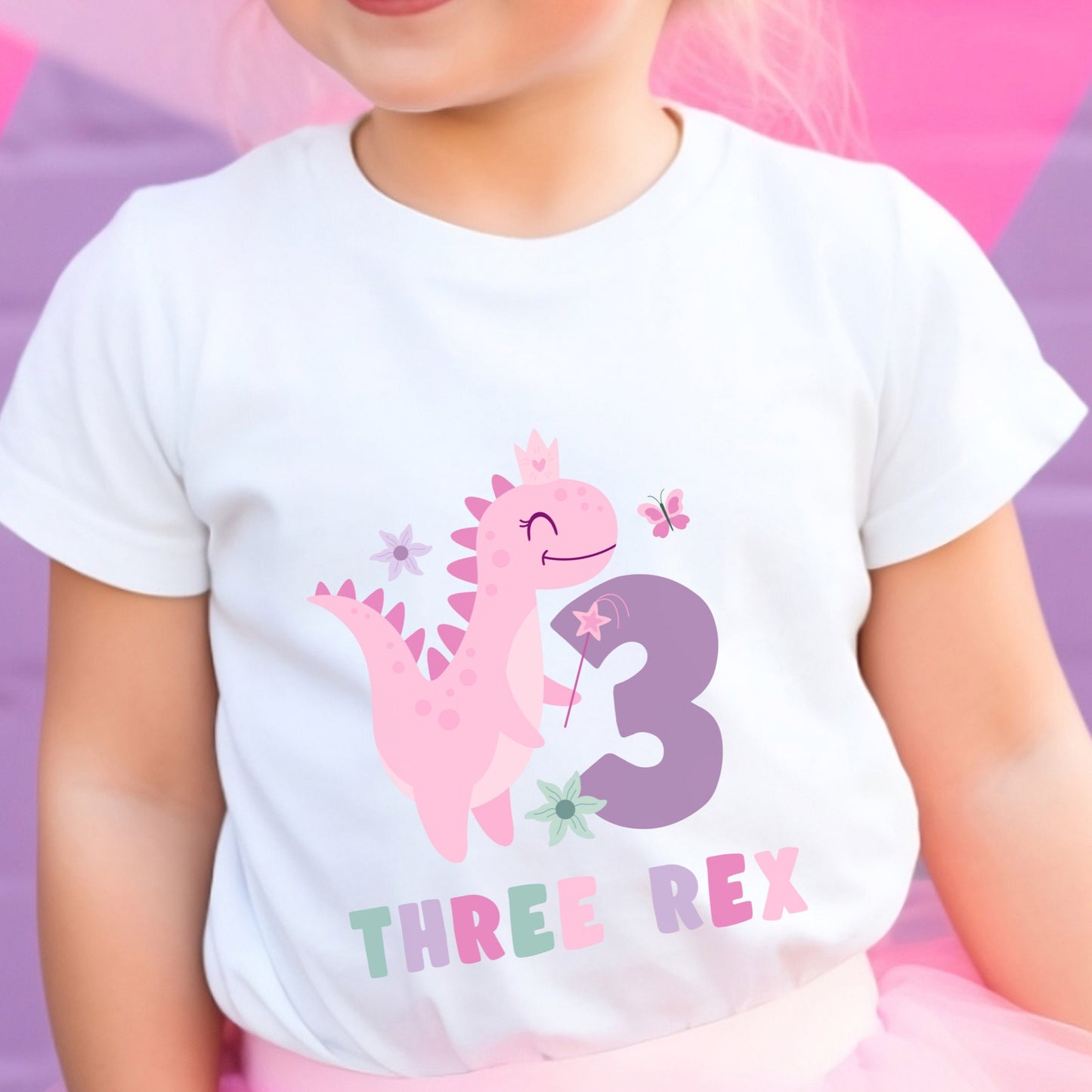 Dinosaur Birthday Shirt Girl 3 Birthday Shirt Dino 3rd Birthday Girl Three Rex Shirt Pink Dinosaur 3Rd Birthday Shirt Girl Dino Shirt Pink Graphic Tee – Everyday Comfort · Perfect For Daily Wear