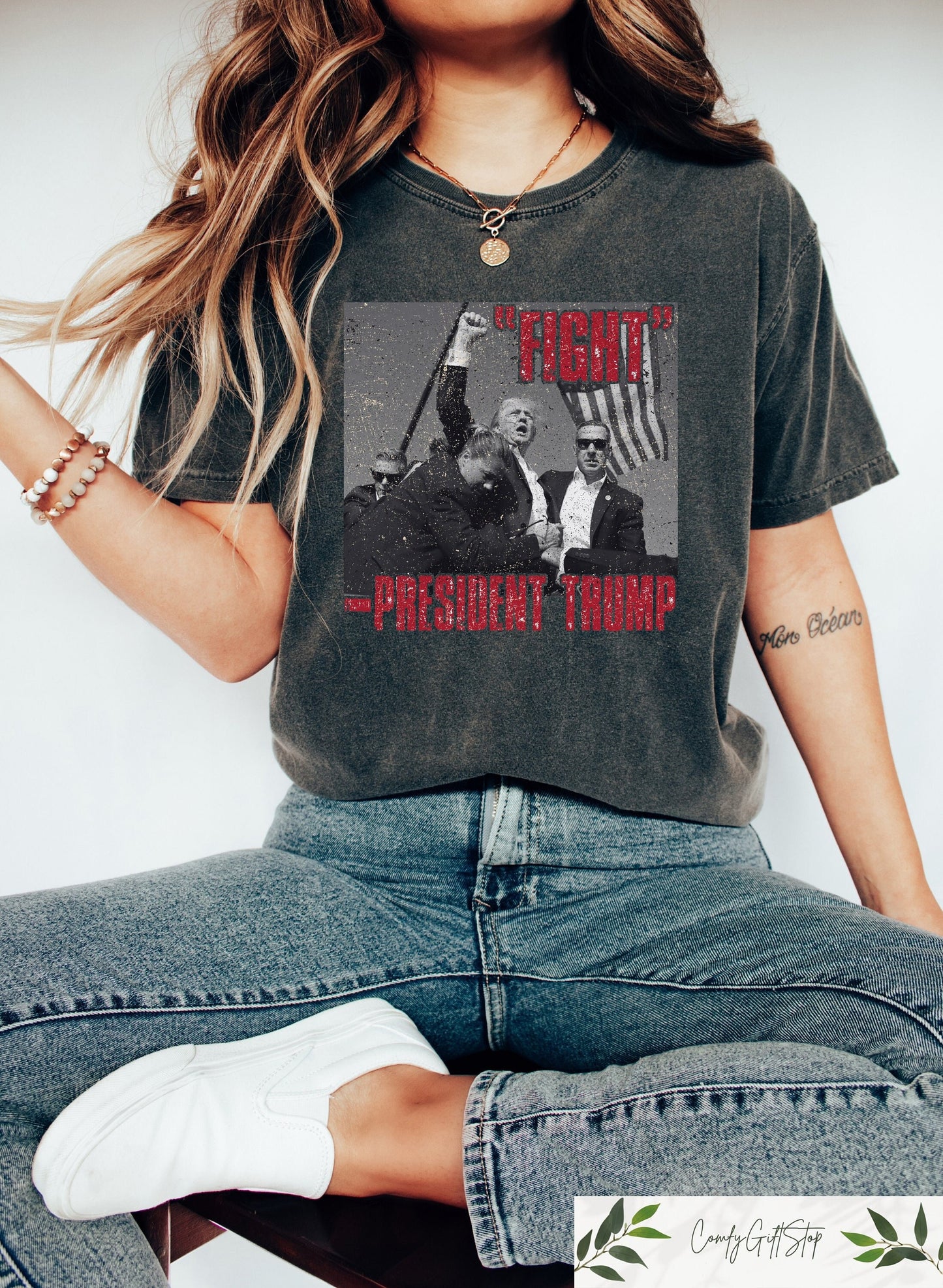 Fight President Trump Shirt Trump Assassination Attempt Shirt Ultra MAGA Shirt Trump 2024 Shirt Republican Gift Pennsylvania Rally Tee Graphic Tee – Feel-Good Design · Perfect For Daily Wear