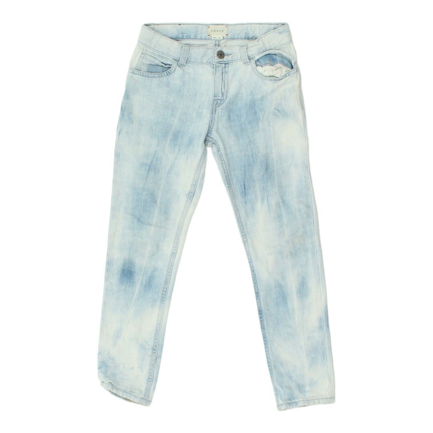 Gucci Kids Blue Acid Wash Slim Leg Jeans Vintage Boys Girls Designer Denim VTG Graphic Tee – Bold Style · High-Quality Print