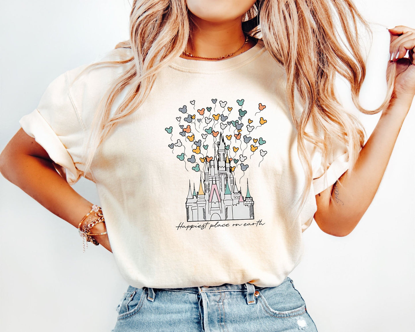 Magical Castle Watercolour T Shirt Castle Shirt Vacation Shirt HOLIDAY Trip Shirt Summer Holiday Family Shirt Happiest Place on earth Graphic Tee – Soft Feel · High-Quality Print