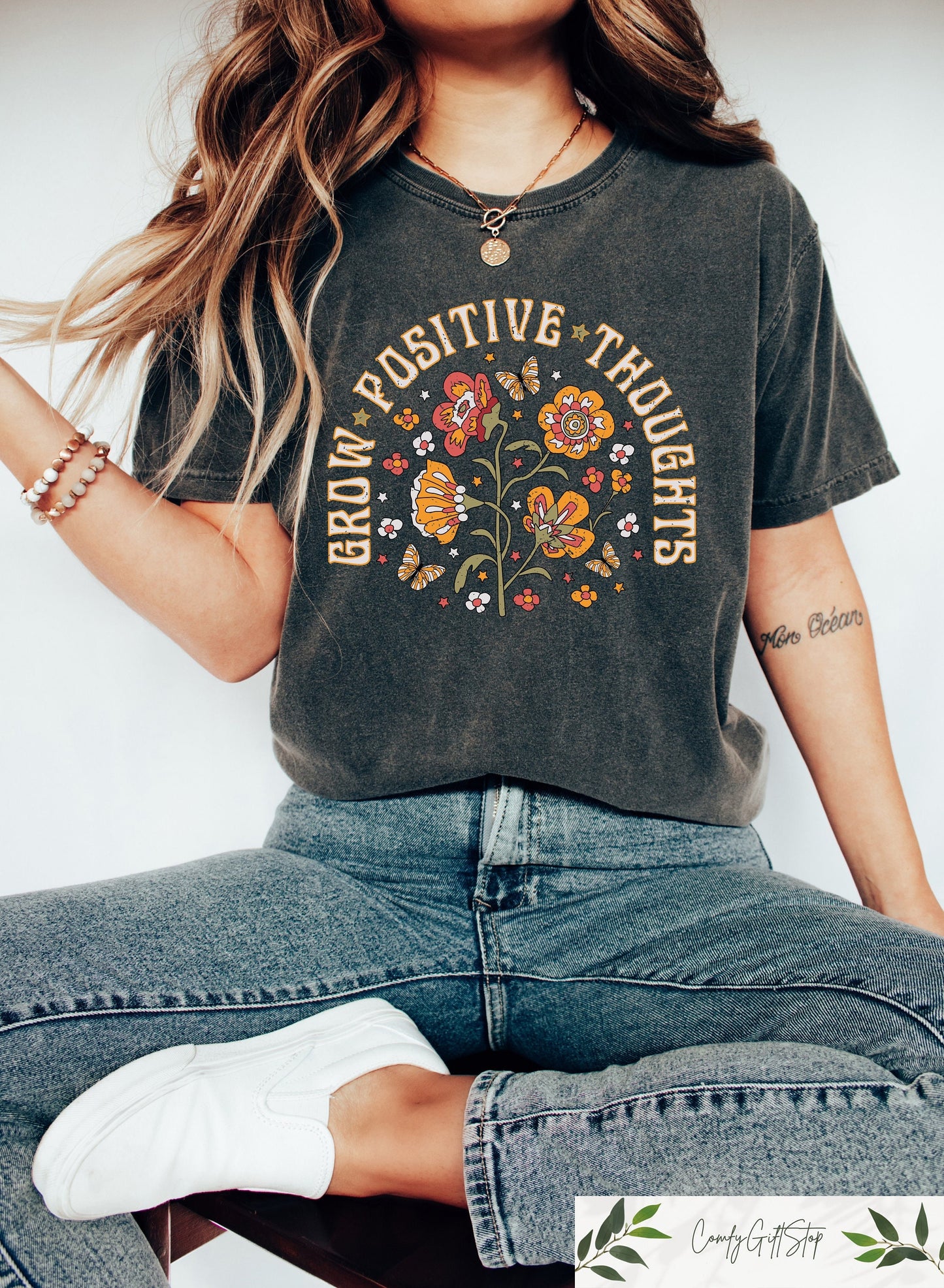 Grow Positive Thoughts Shirt Growth Mindset Tee Mental Health Shirt You Matter Shirt Comfort Retro 90s Shirt Positive Affirmation Tee Graphic Tee – Aesthetic Look · High-Quality Print