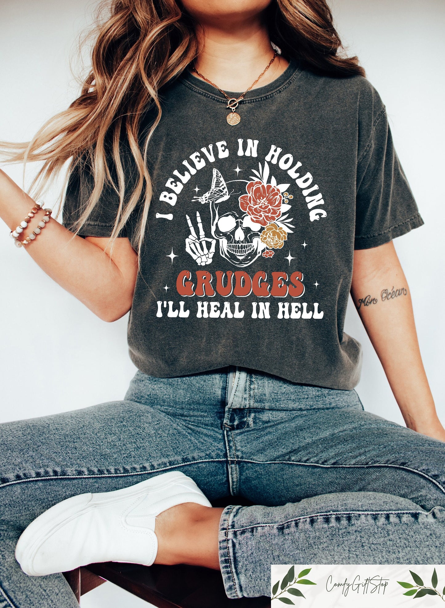 I Believe in Holding Grudges I39ll Heal in Hell Shirt Sugar Skull Sweatshirt Sarcastic Hoodie Funny Shirts With Sayings Retro Comfort Tee Hoodie – Premium Graphic · Perfect For Daily Wear