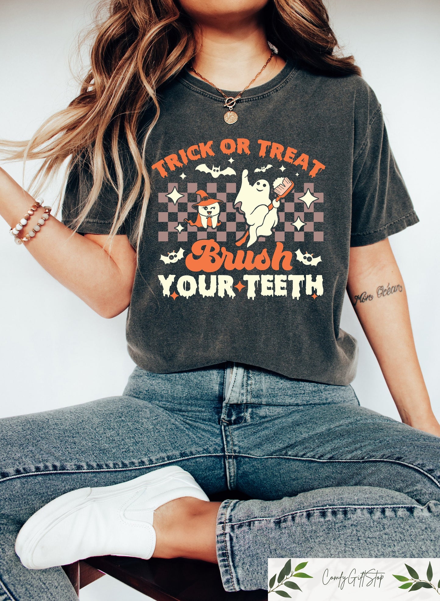 Halloween Dentist Tshirt Trick Or Teeth Sweater Dental Halloween Hoodie Dental Assistant Hoodie Spooky Dentist Shirt Hoodie – Everyday Comfort · Trending Graphic Apparel
