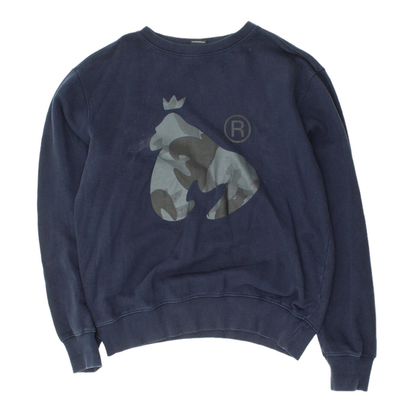 Money Mens Navy Crew Neck Logo Sweatshirt Vintage Designer Jumper VTG Sweatshirt – Aesthetic Look · Trending Graphic Apparel