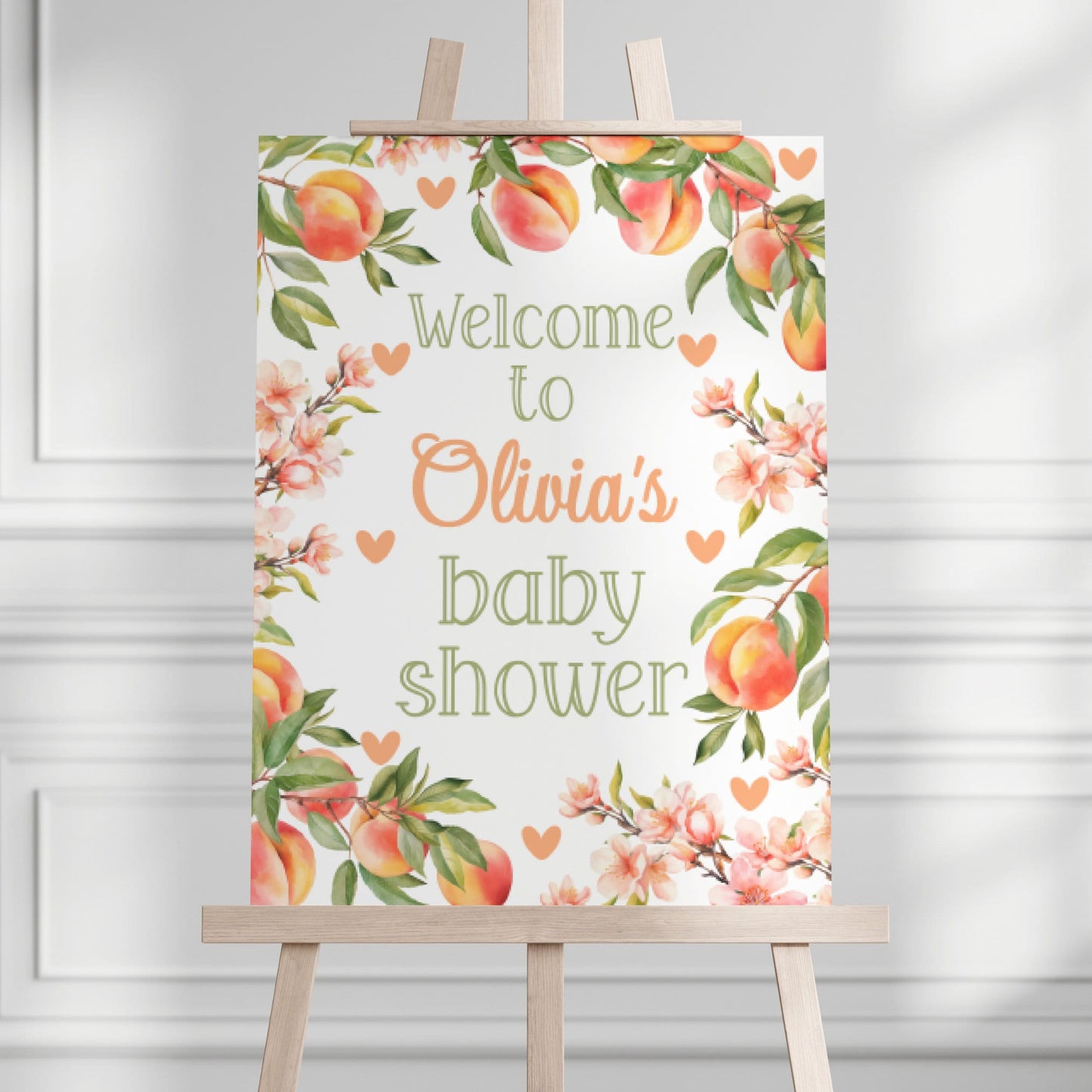 Peach Baby Shower Welcome Sign A Sweet Little Peach is on the Way Baby Shower Sign Peach Welcome Sign Girl Baby Shower Decor Summer P123 Graphic Tee – Warm & Stylish · Great Gift For Fans