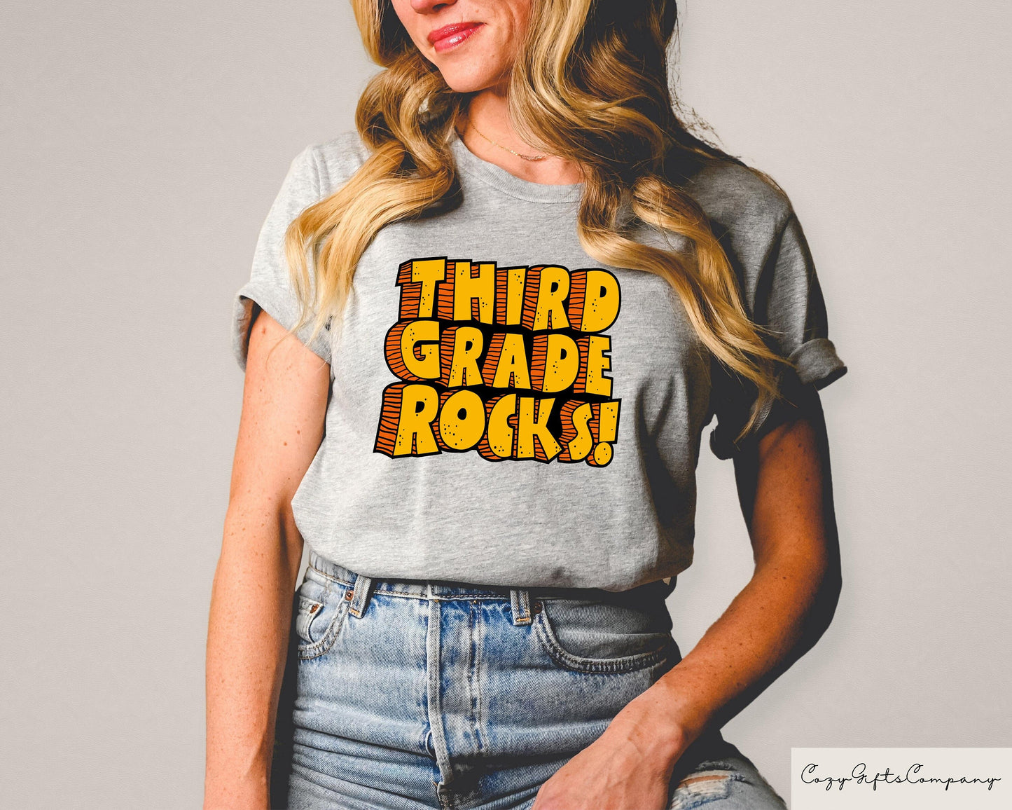 Third Grade Rocks Shirt Third Grade Teacher Tshirt Back To School Gift Third Grade Squad Teacher Appreciation Gift Third Grade Matching Graphic Tee – Cozy Vibes · High-Quality Print
