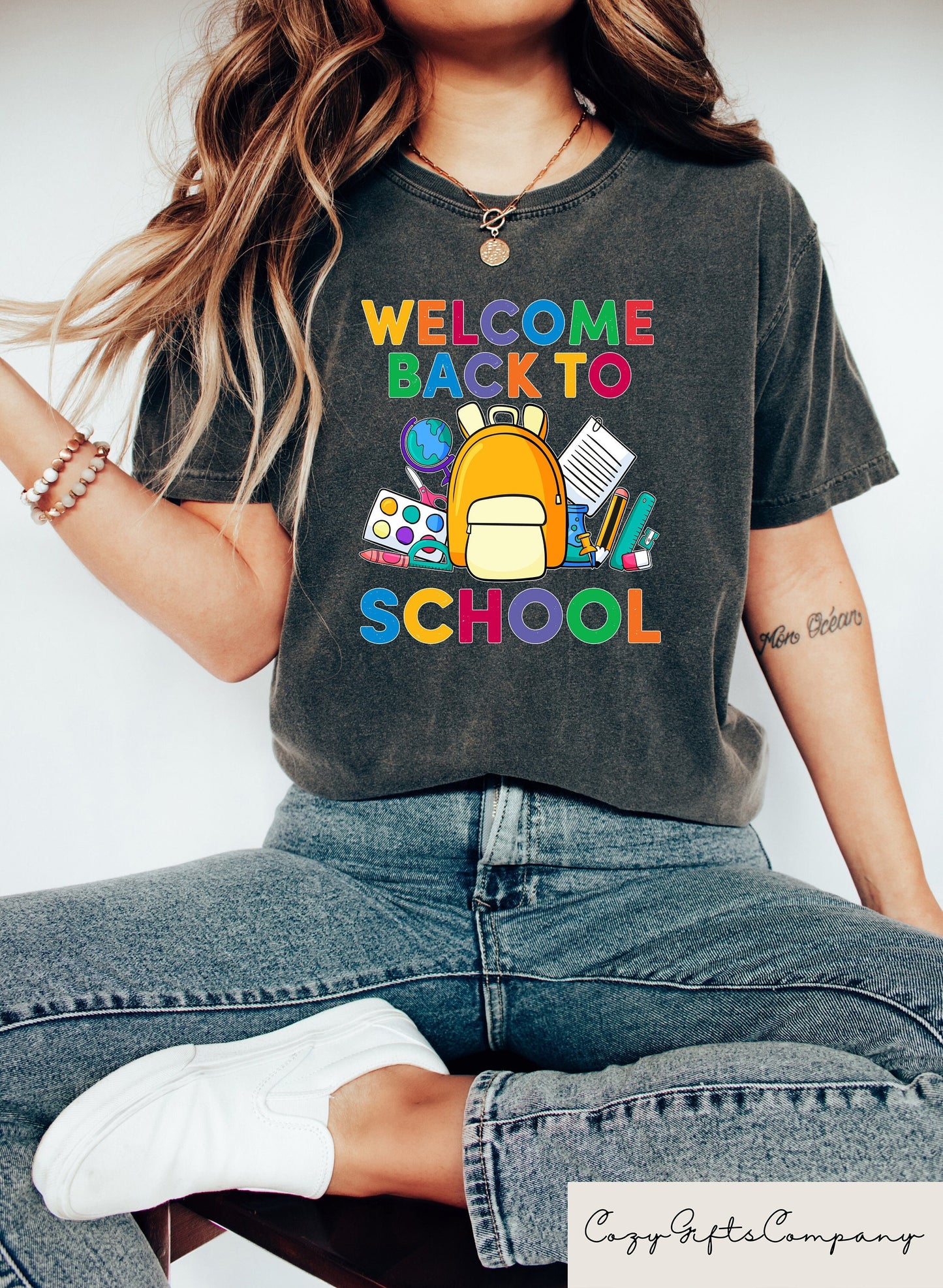 Welcome Back To School Shirt First Day Of School Tshirt Kindergarten Teacher Gift Back To School Gifts Funny School Equipments Tshirt Graphic Tee – Easygoing Wear · Trending Graphic Apparel