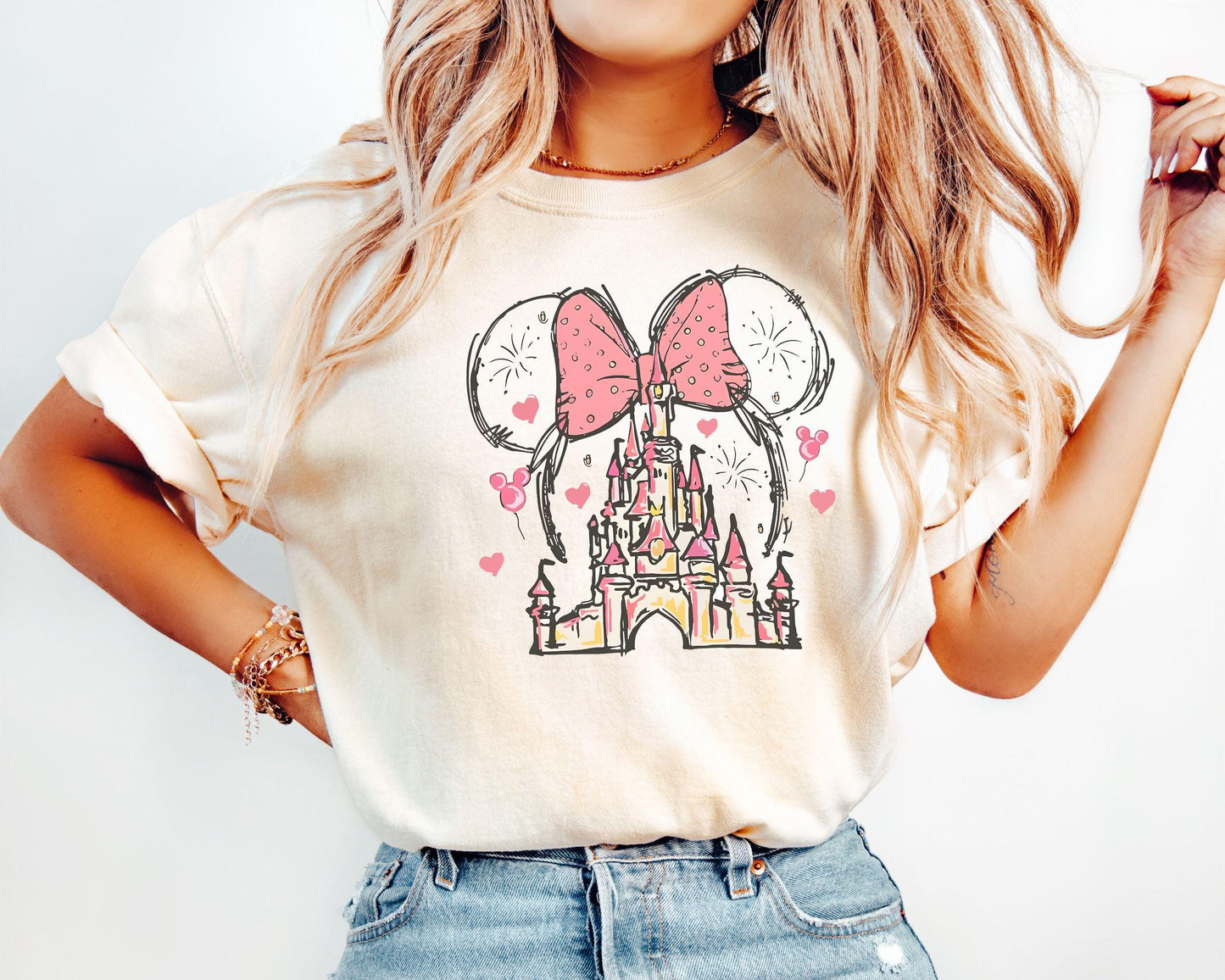 Disney Minnie Mouse Castle Shirt Magic Kingdom Family Shirt Vintage Disney Shirt Disneyland Shirt Magical Kingdom Gift for Friend Graphic Tee – Everyday Comfort · High-Quality Print