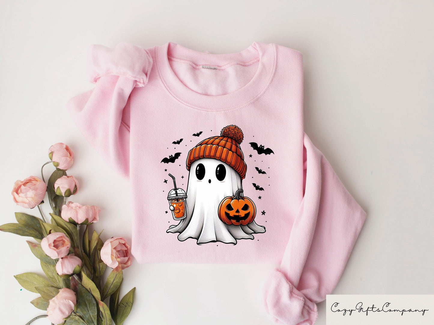 Cute Ghost Pumpkin Coffee Sweatshirt Ice Ghost Pumpkin Spice Latte Shirt Womens Halloween Shirt Spooky Season Gift Fall Coffee Shirt Sweatshirt – Cozy Vibes · Top Pick For Any Outfit